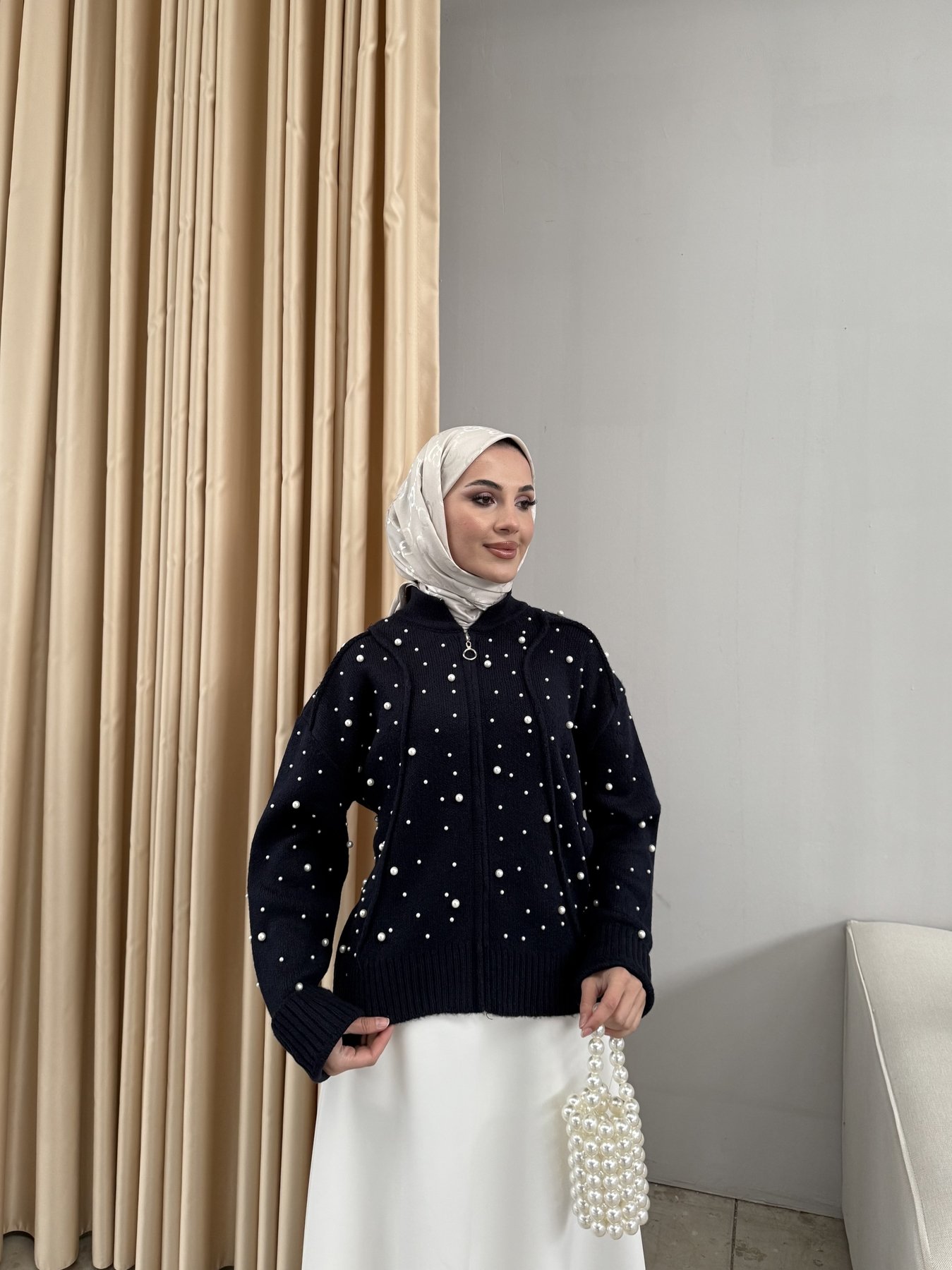 İncili Triko Hırka 32-7007