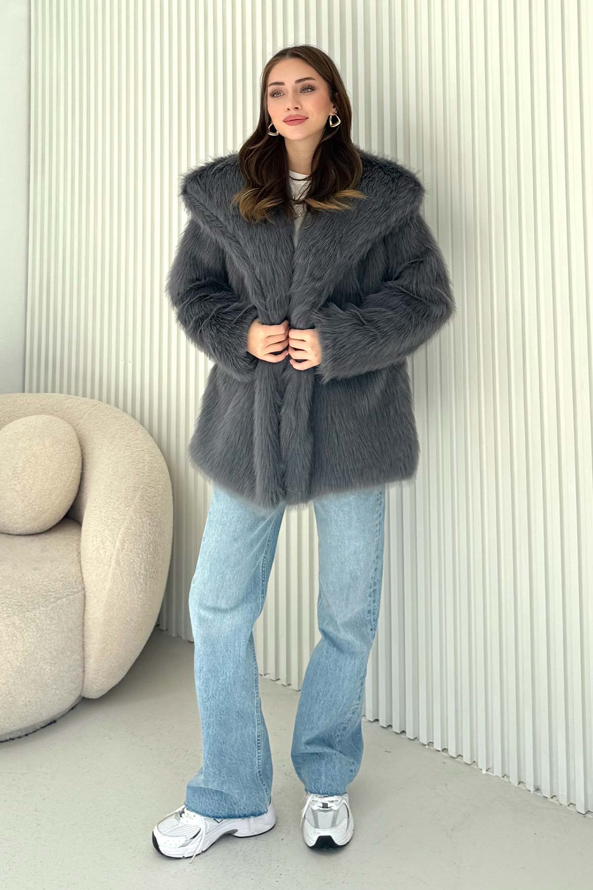 Suni Kürk Mont 32-6204-1