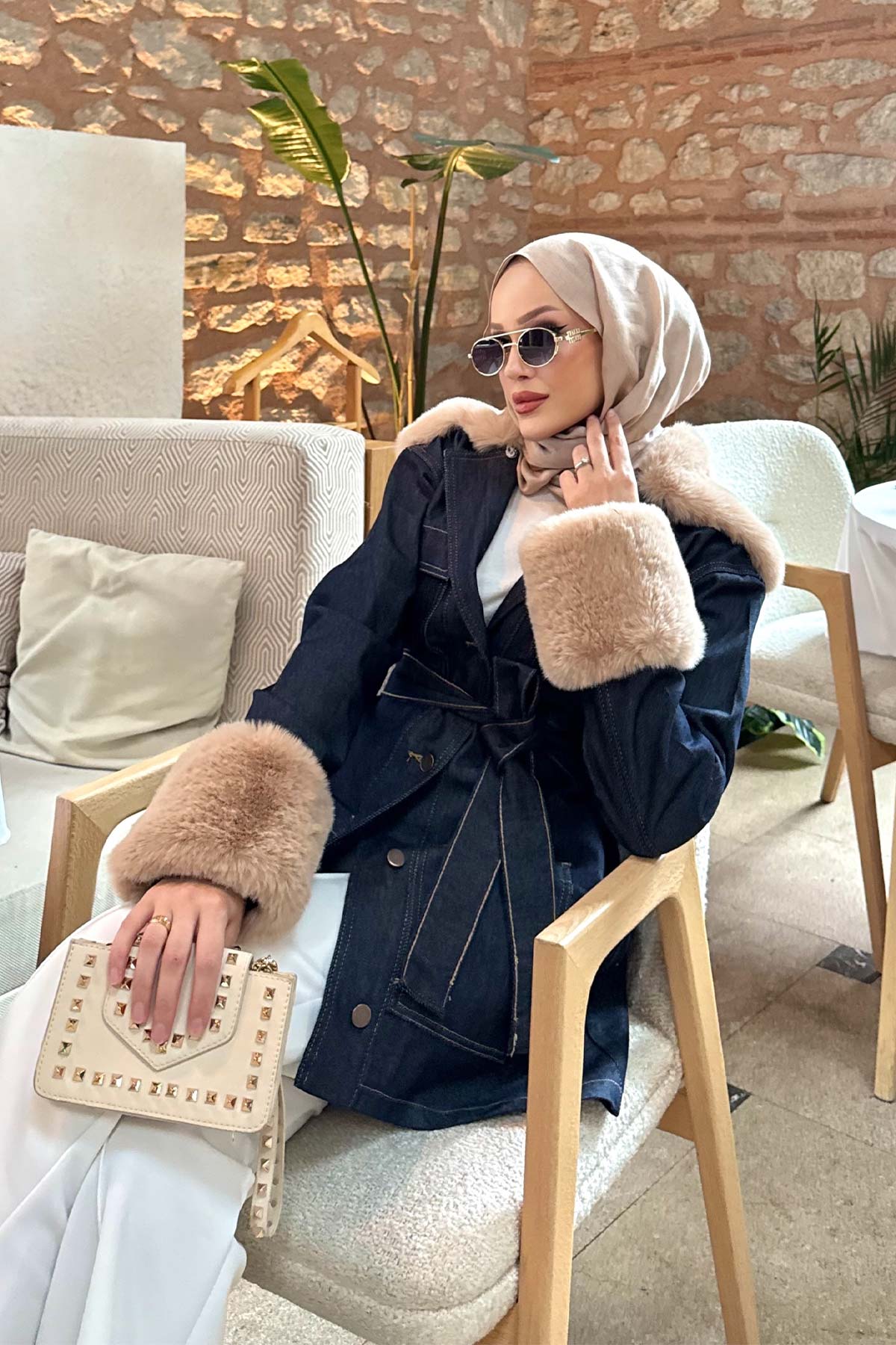 Kürklü Kot Ceket 3-0652