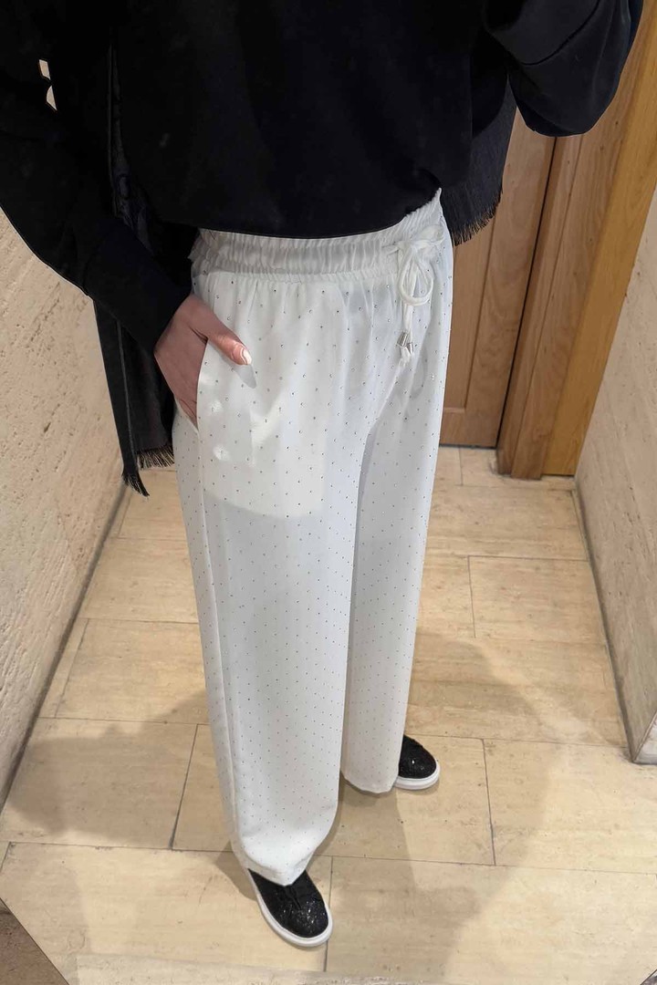 Krep Taşlı Pantolon 32-2317