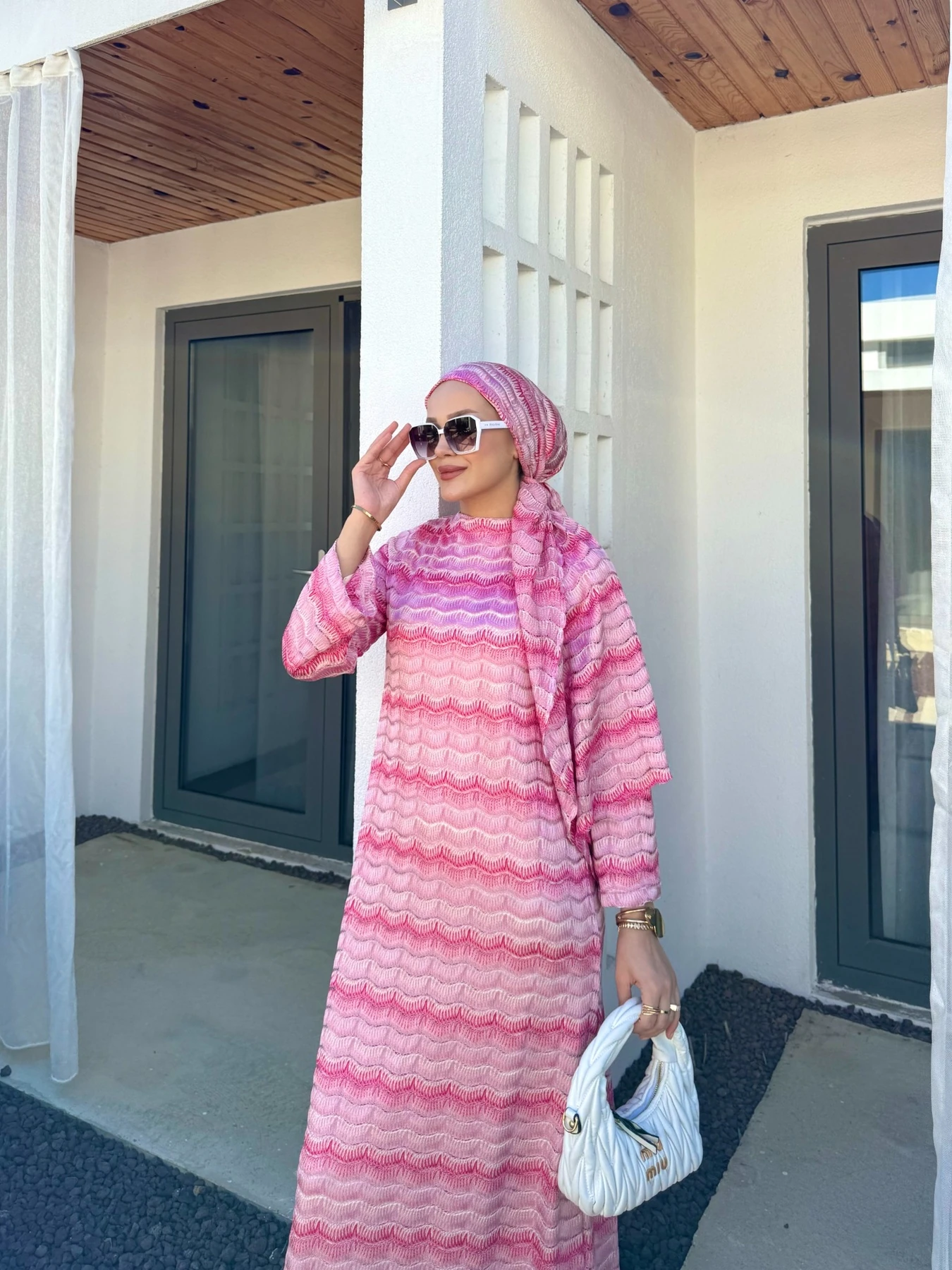 Renkli Elbise 32-3586