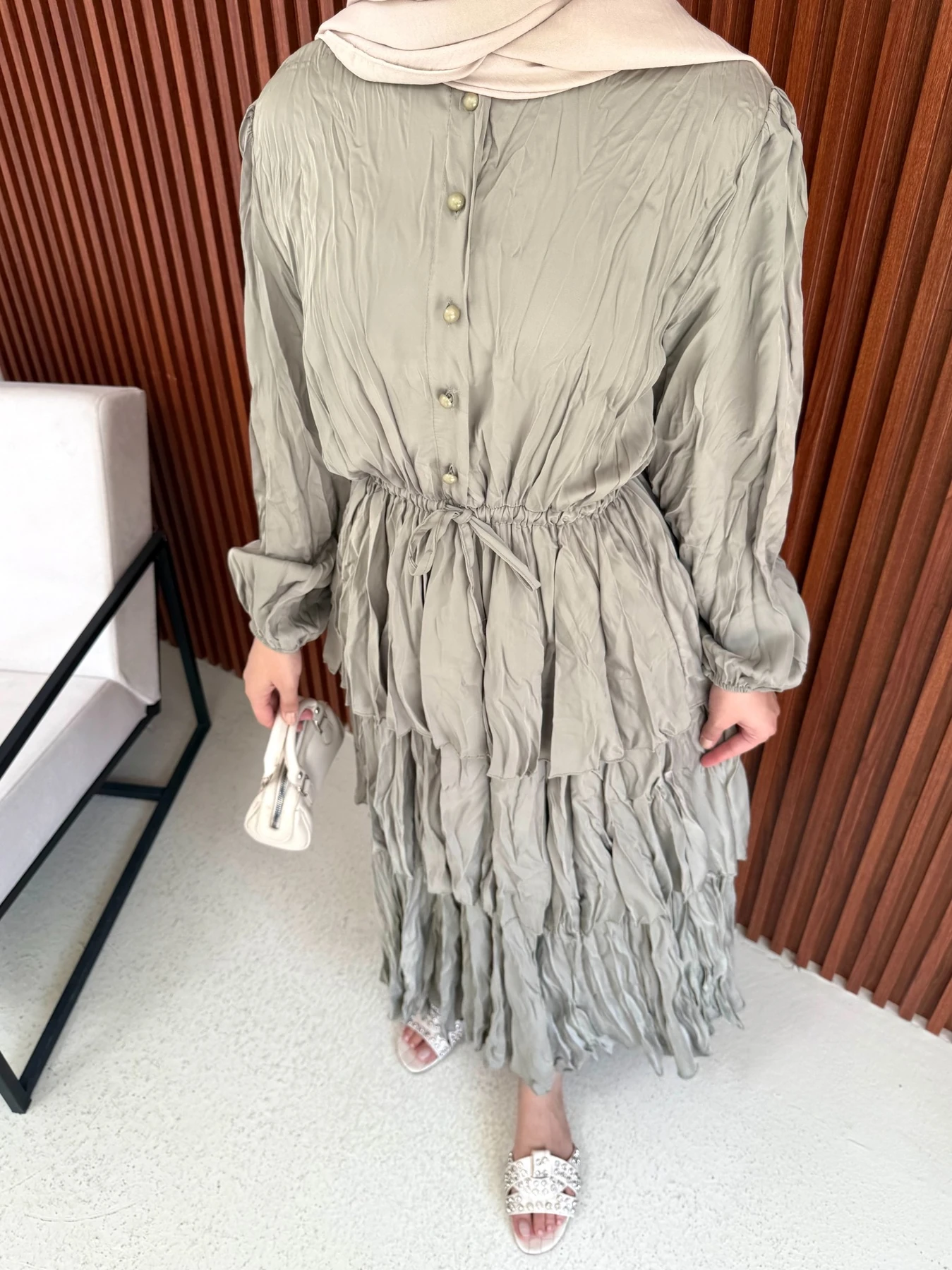 Crash Saten Kat Kat Elbise 32-3573