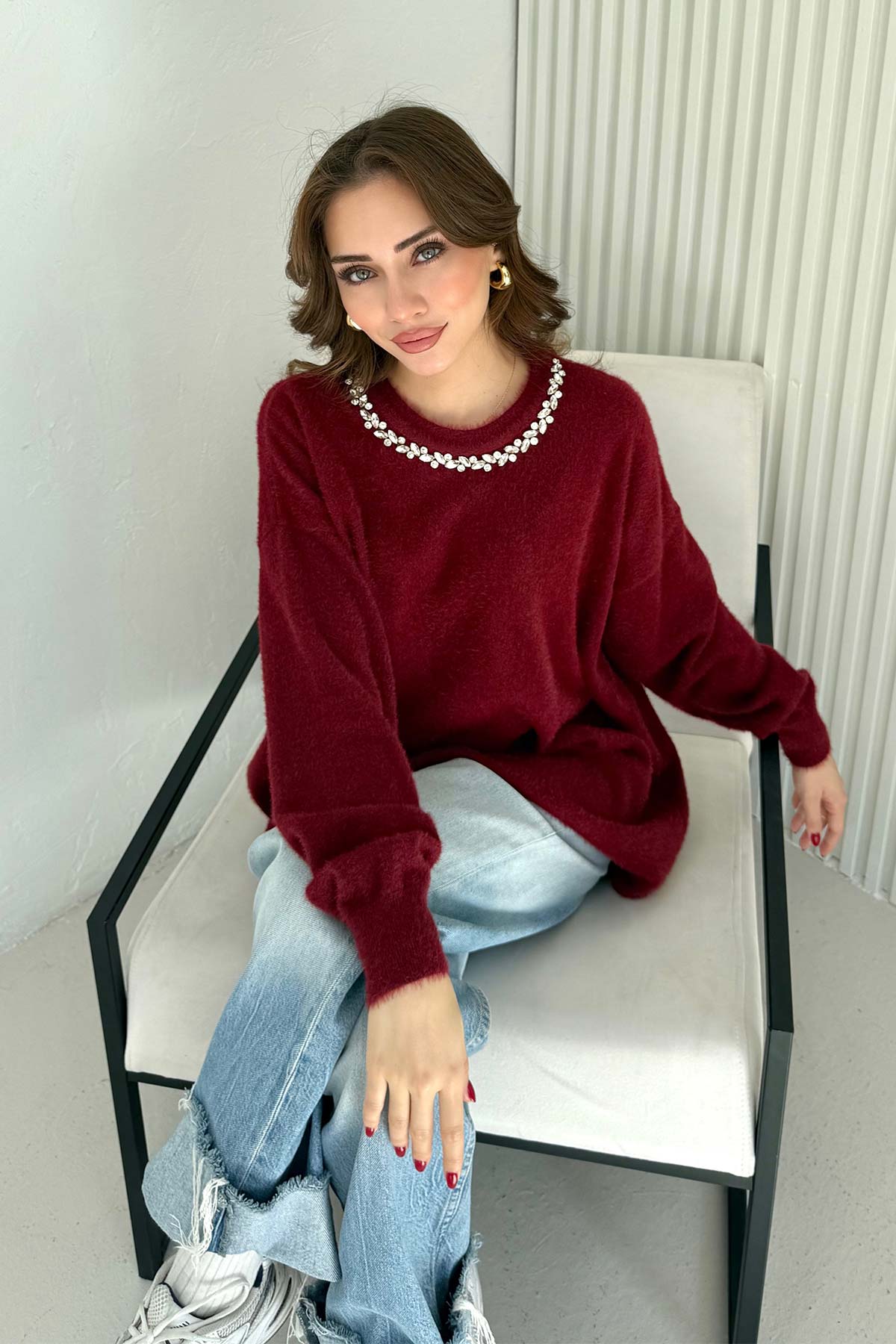 Taşlı Triko Kazak 70-2468