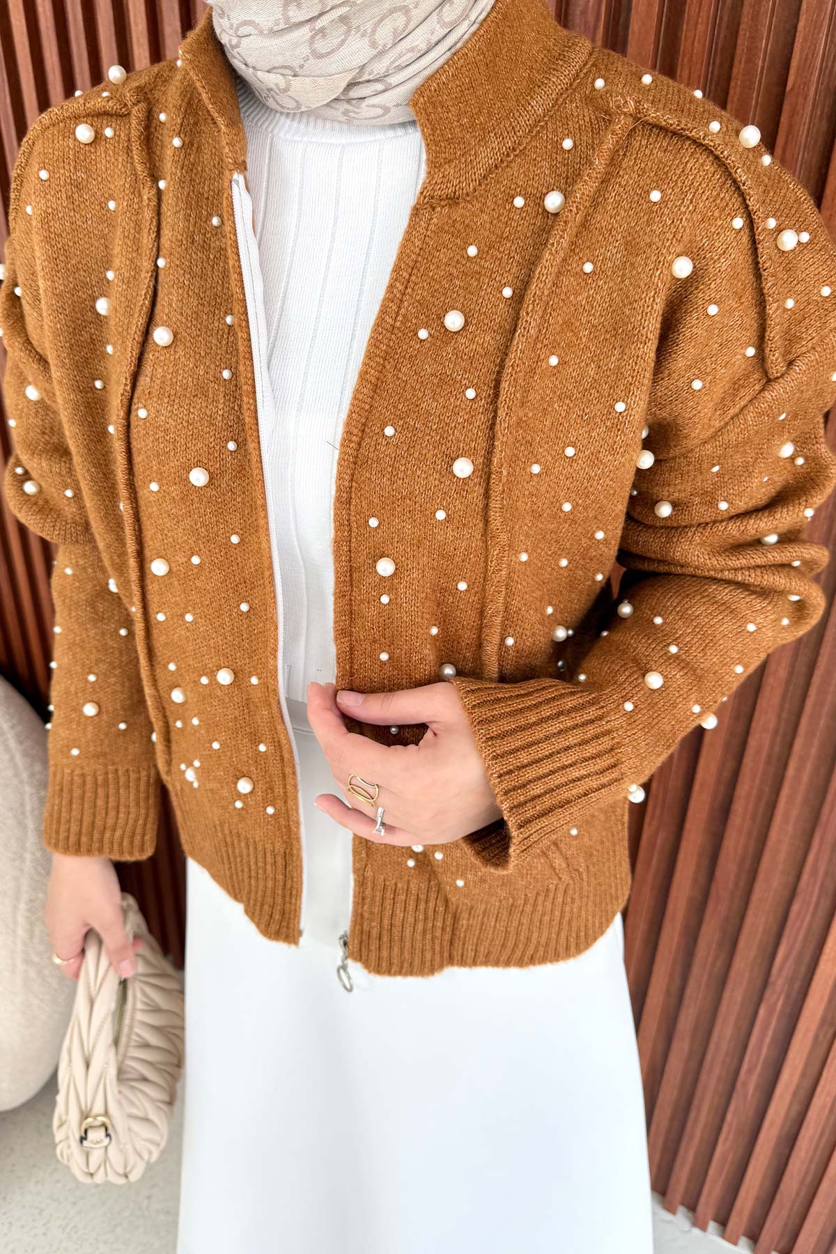 İncili Triko Hırka 7007-1