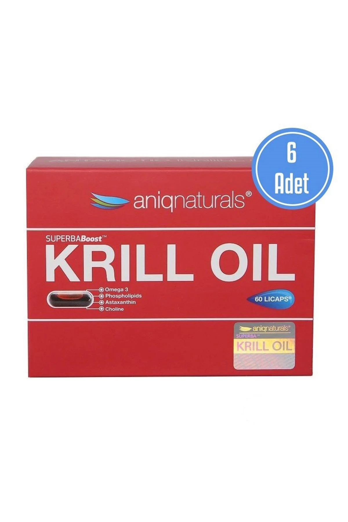 Aniqnaturals Krill Oil 60 Kapsül 6 Adet