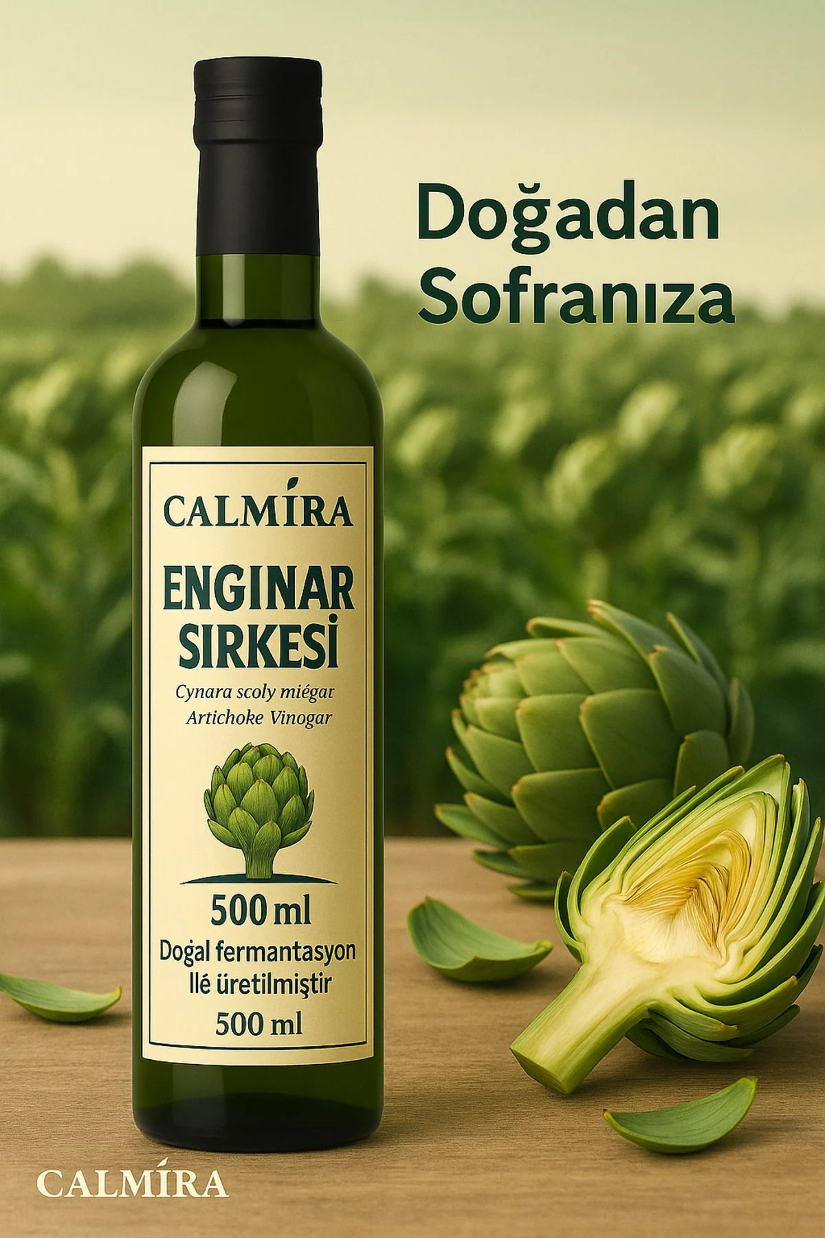 Enginar Sirkesi 500ml Doğal Fermantasyon (Natural Fermentation Artichoke Vinegar)