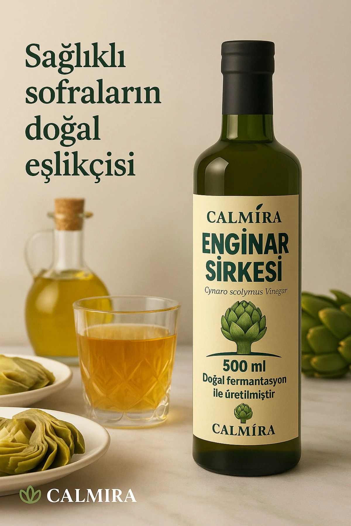 Enginar Sirkesi 500ml Doğal Fermantasyon (Natural Fermentation Artichoke Vinegar)