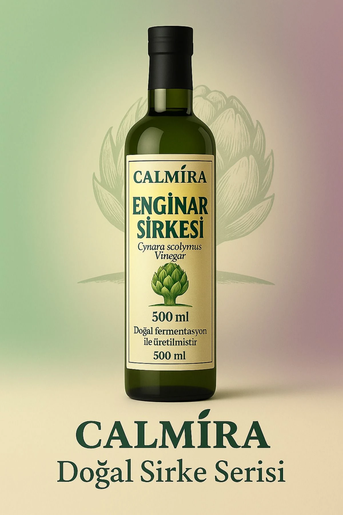 Enginar Sirkesi 500ml Doğal Fermantasyon (Natural Fermentation Artichoke Vinegar)