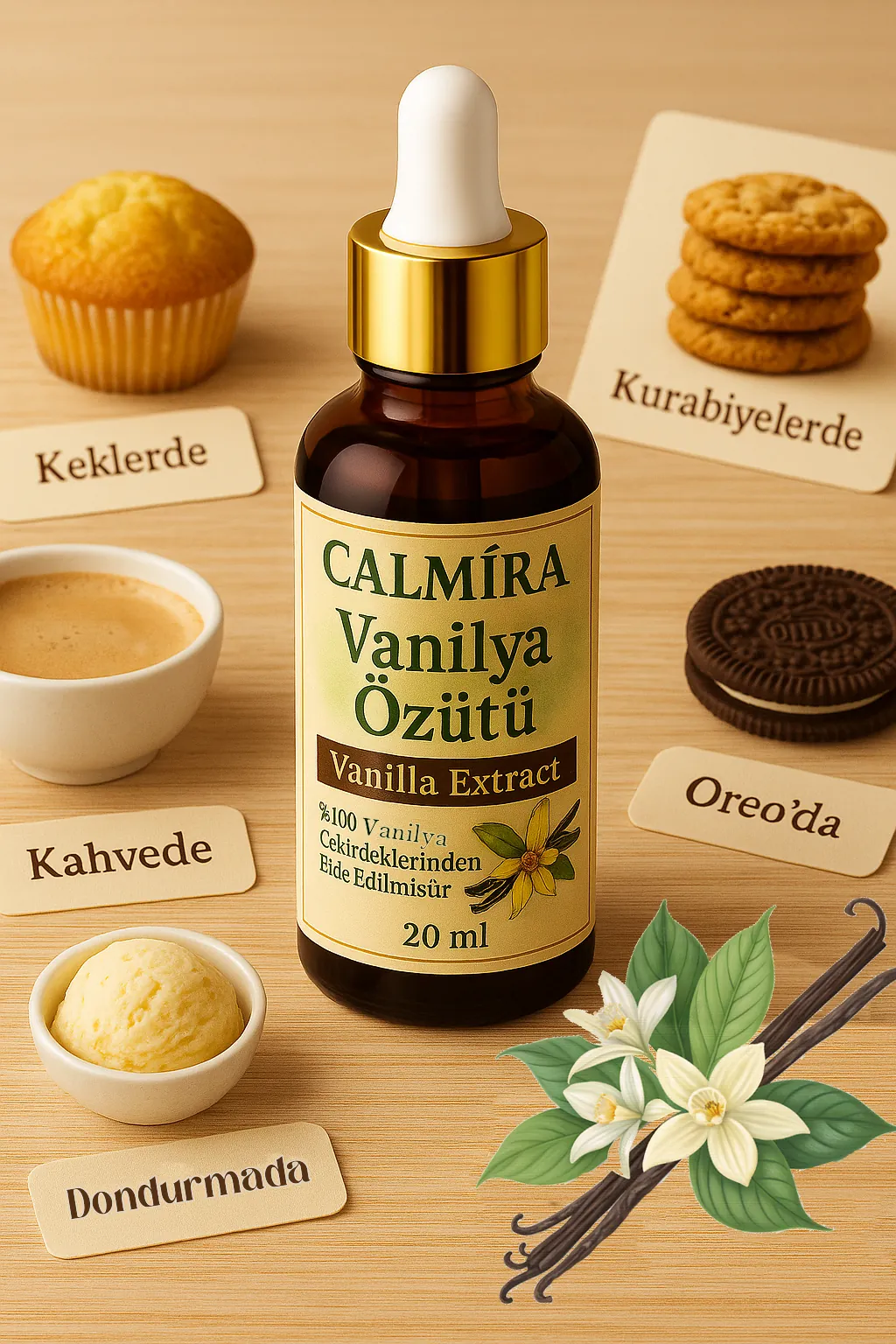 Vanilya Özütü (Ekstraktı) 20 ml - Vanilla Extract