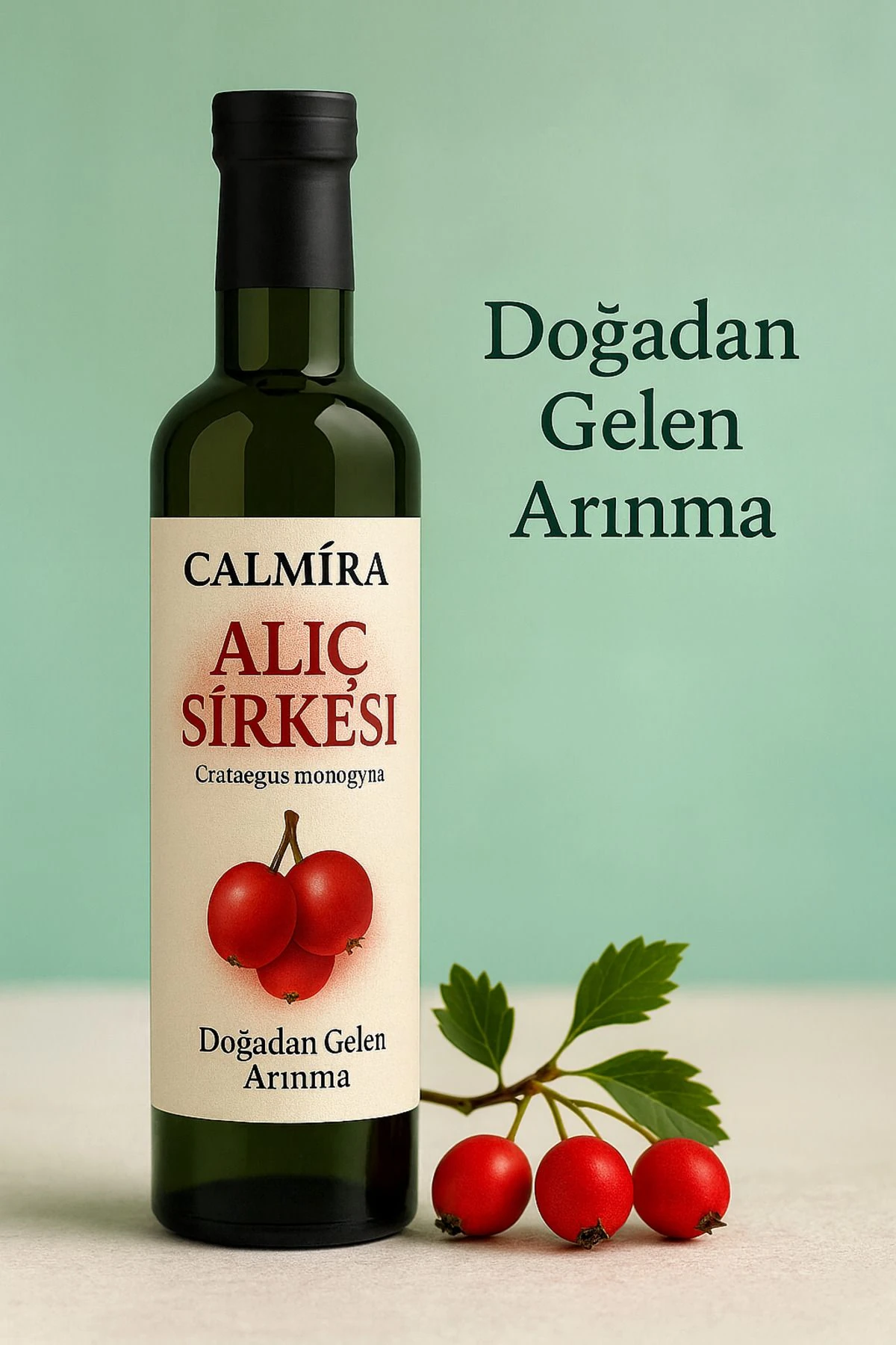 Alıç Sirkesi 500 ml Doğal Fermantasyon ( Natural Fermentation Hawthorn Vinegar)