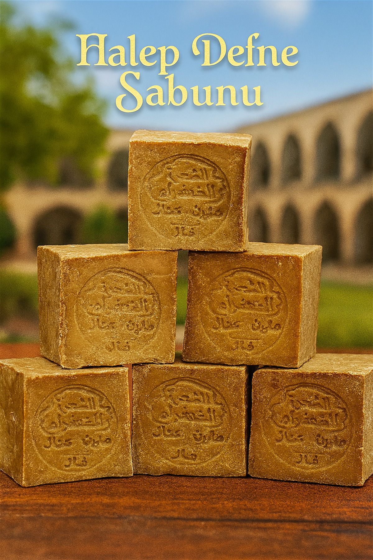 Halep Sabunu 10 Adet Kalıp 125-180 gr Arap Sabunu - Defne Garlı