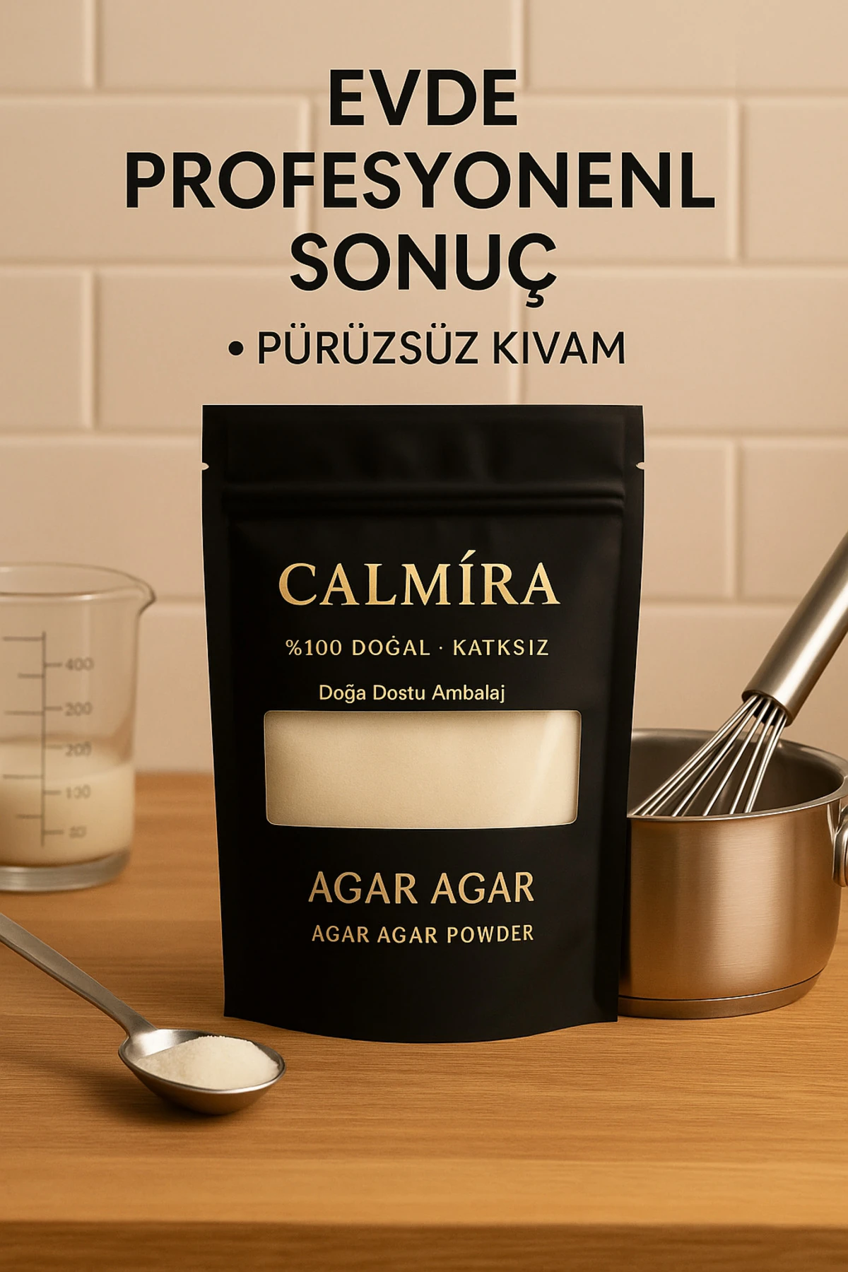 CALMİRA Agar Agar (900 Blom) 85gr Su Yosunu Özütü (BİTKİSEL JELATİN)