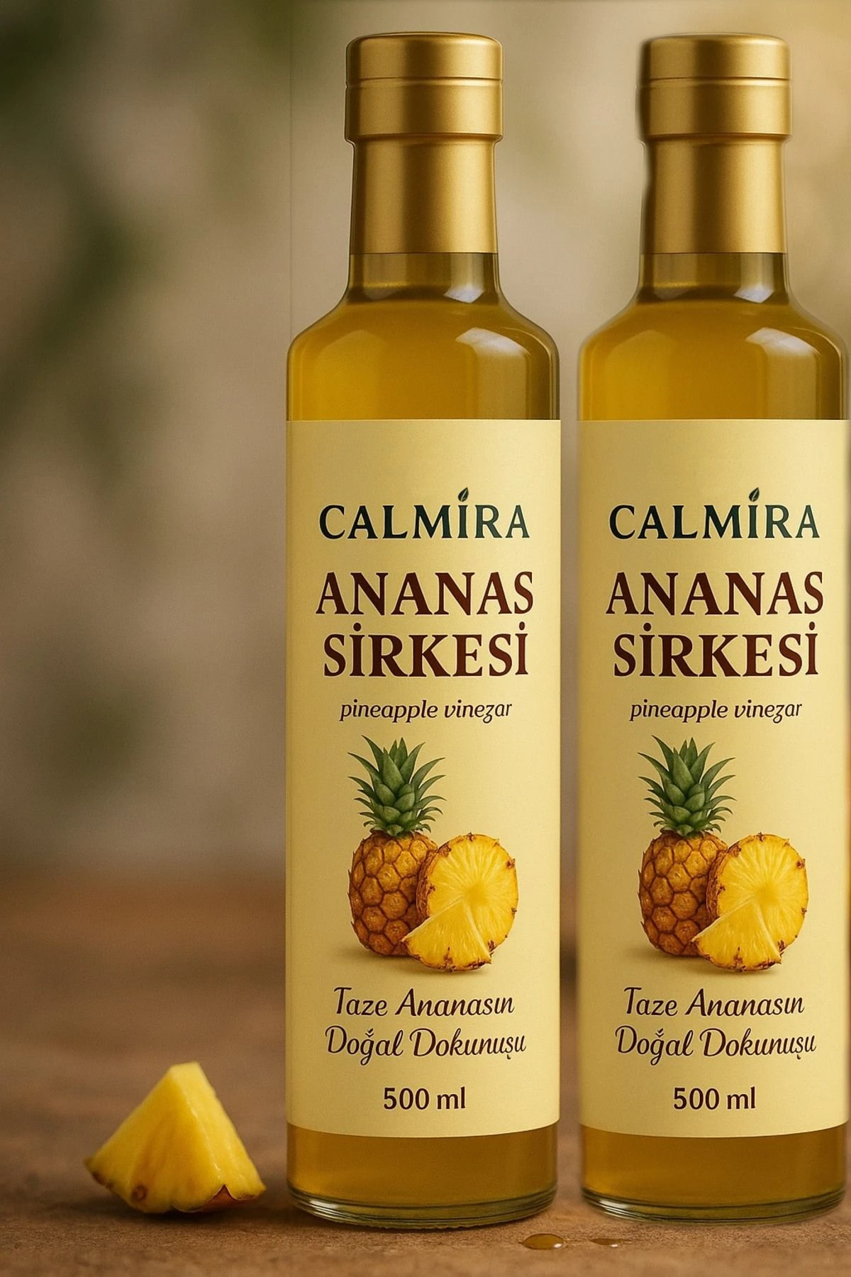 Calmira Ananas Sirkesi Doğal Fermantasyon Pineapple Vinegar 500 Ml X 2 Adet