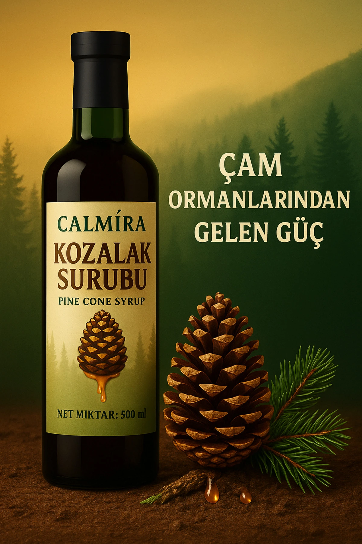 Kozalak Şurubu 500 Ml Doğal - (cone syrup) - C vitamini içeren