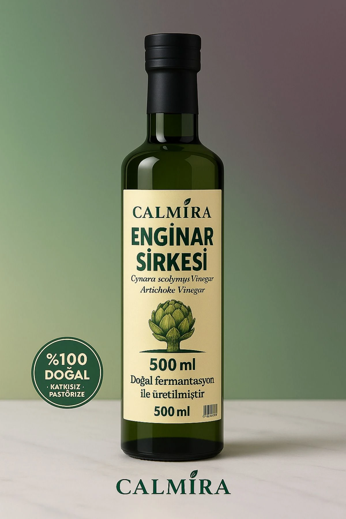 Enginar Sirkesi 500ml Doğal Fermantasyon (Natural Fermentation Artichoke Vinegar)