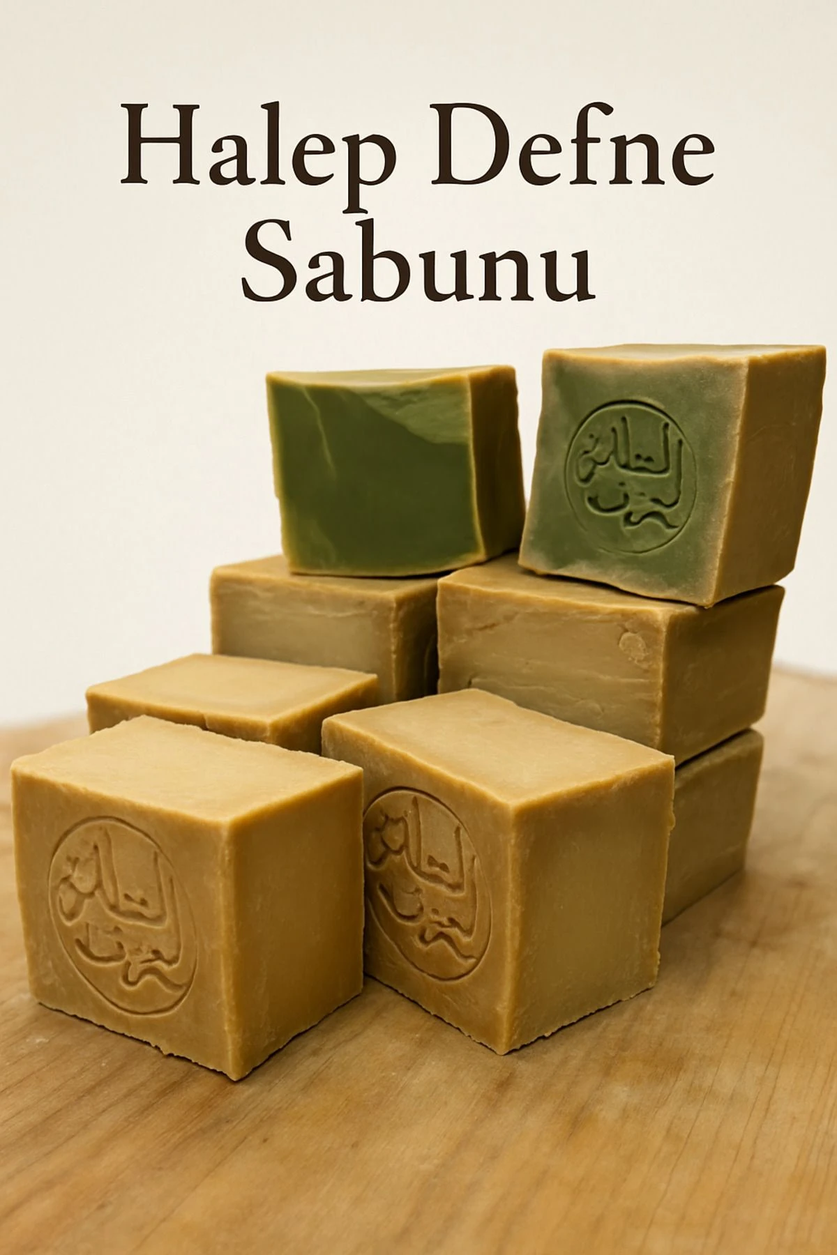 Halep Sabunu 10 Adet Kalıp 125-180 gr Arap Sabunu - Defne Garlı