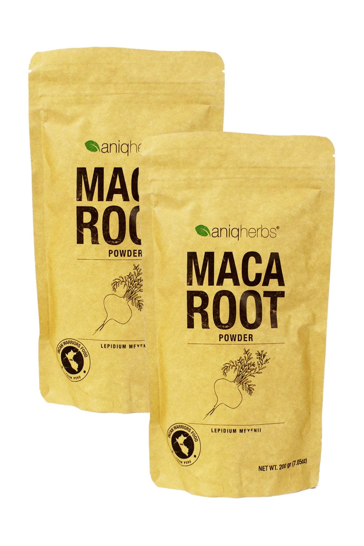 Aniqnaturals 2 Paket Maca Kökü Tozu - 2X200gr Maca Powder  - Lepidium Meyeni