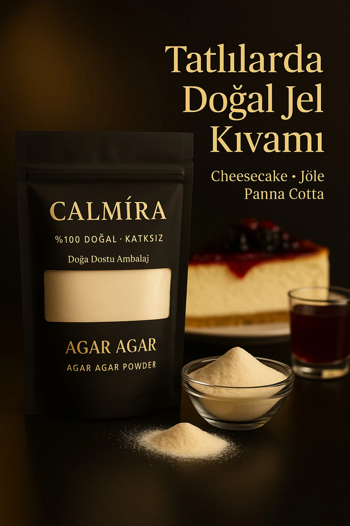 CALMİRA Agar Agar (900 Blom) 85gr Su Yosunu Özütü (BİTKİSEL JELATİN)
