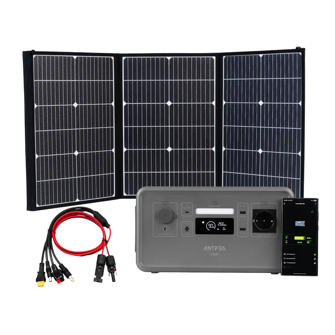 ANTFEA S300 Taşınabilir Güç Kaynağı 100W Taşınabilir Güneş Paneli MC4 Multi Dönüşüm Kablosu 300 W 288 Wh 100 W