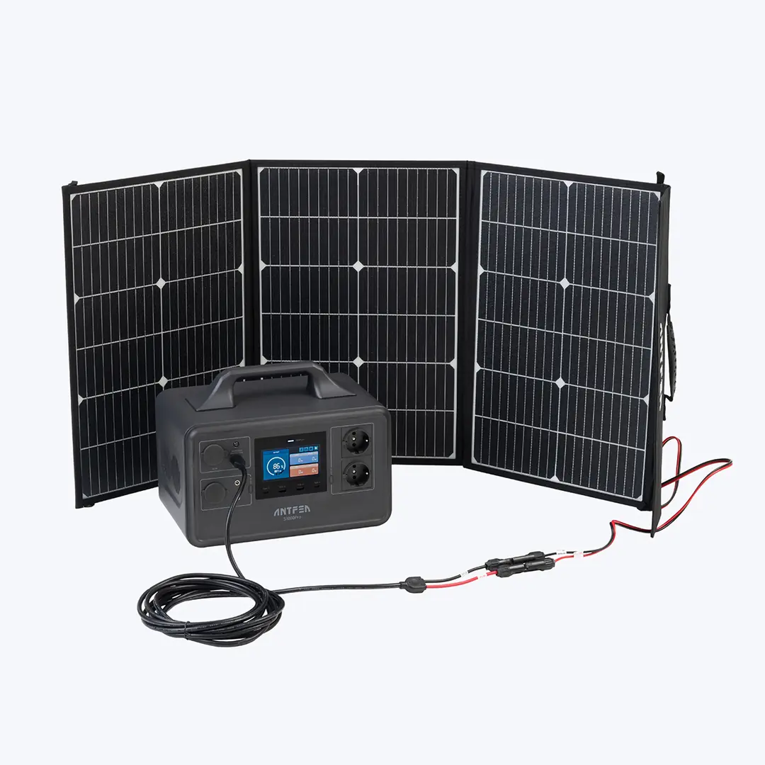ANTFEA S1000Pro Taşınabilir Sistem+100W Taşınabilir Panel Set