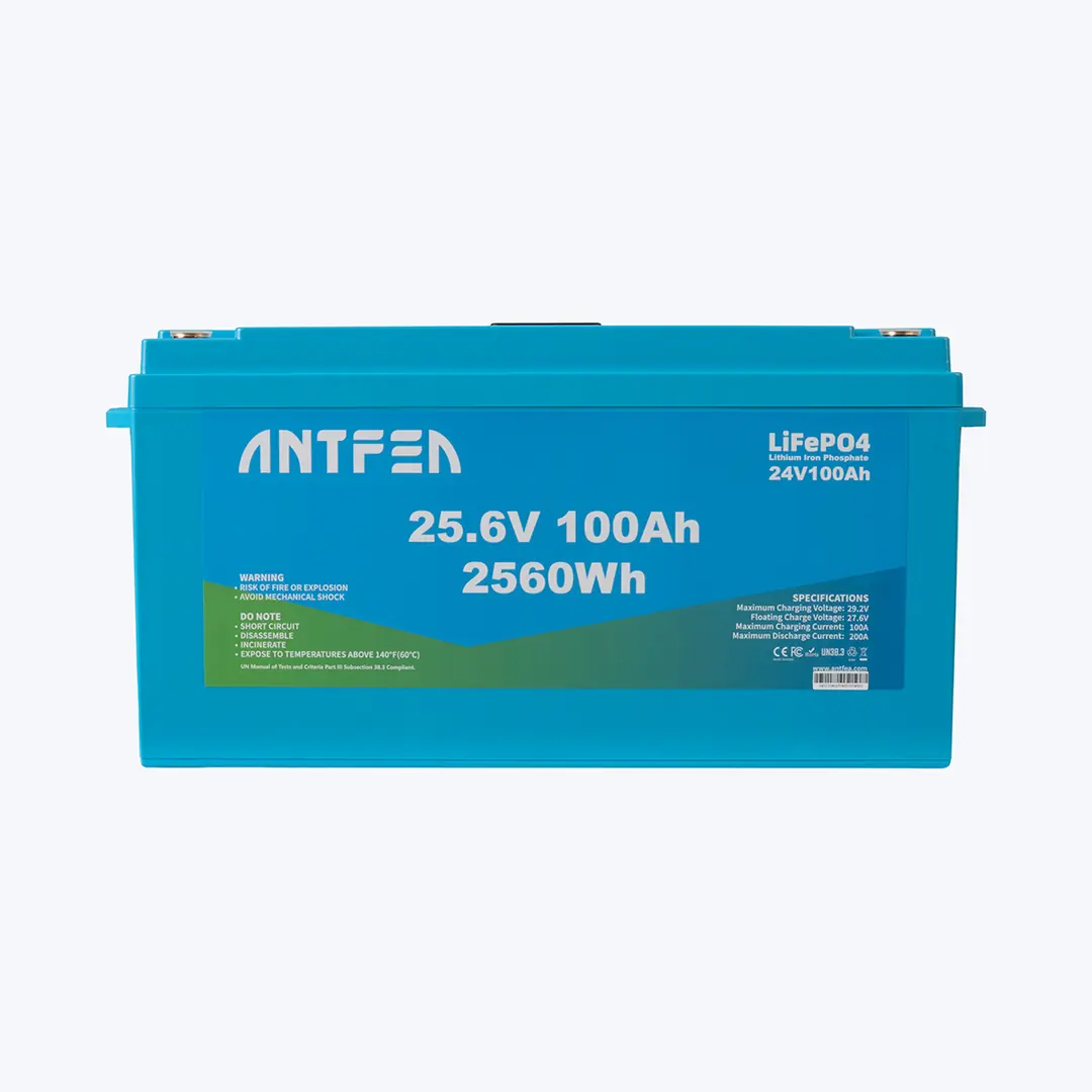 ANTFEA 25.6V (24V) 100Ah ABS Lityum Akü Akıllı Ekran Bluetooth LiFePo4