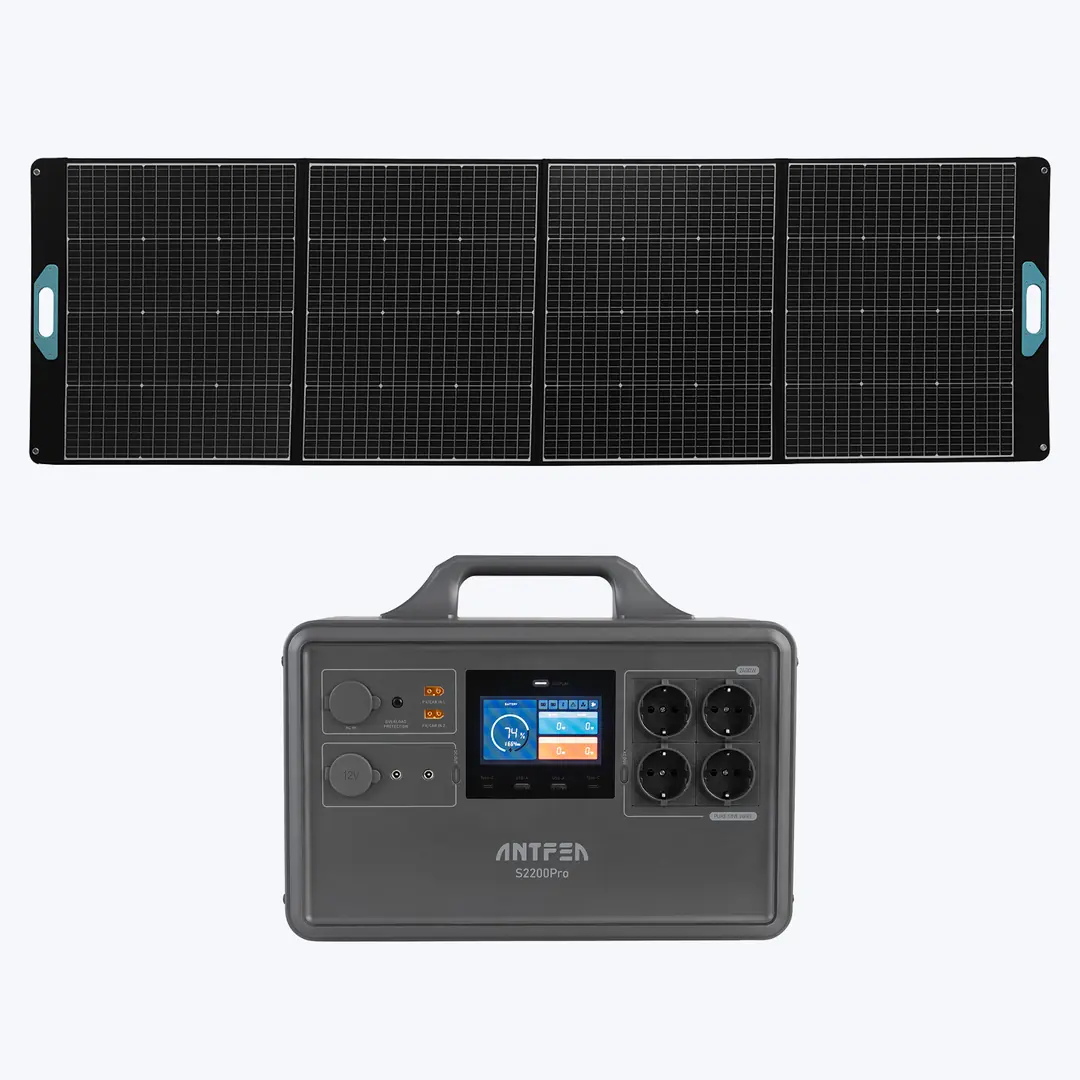 ANTFEA S2200 Pro Taşınabilir Güç Kaynağı 300W Taşınabilir Güneş Paneli 2.4 kW 2.2 kWh 300 W
