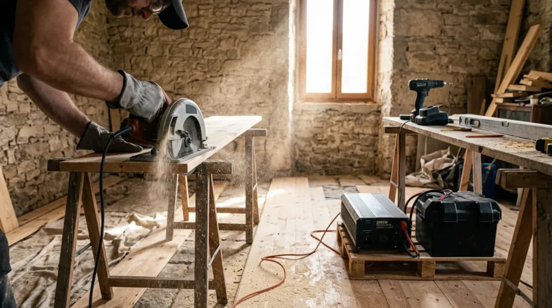 2 kW inverterle matkap ve testere çalıştırılabilir.
