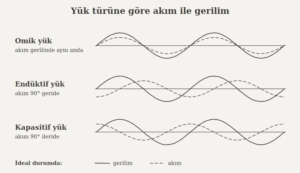 Yüke Göre Akım ve Gerilim Farkı