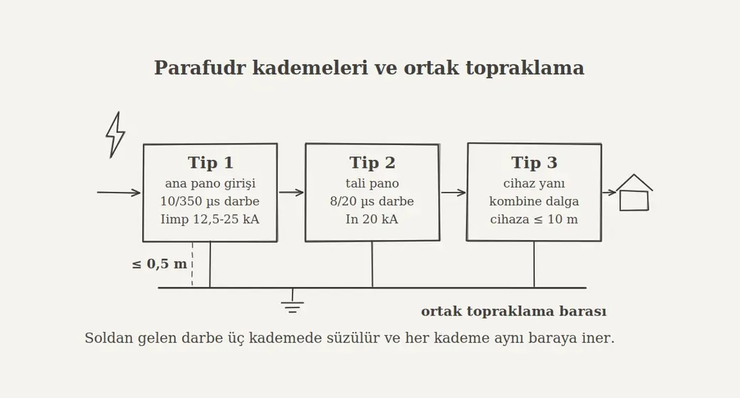 Parafudr Tip 1-2-3 Kademeleri