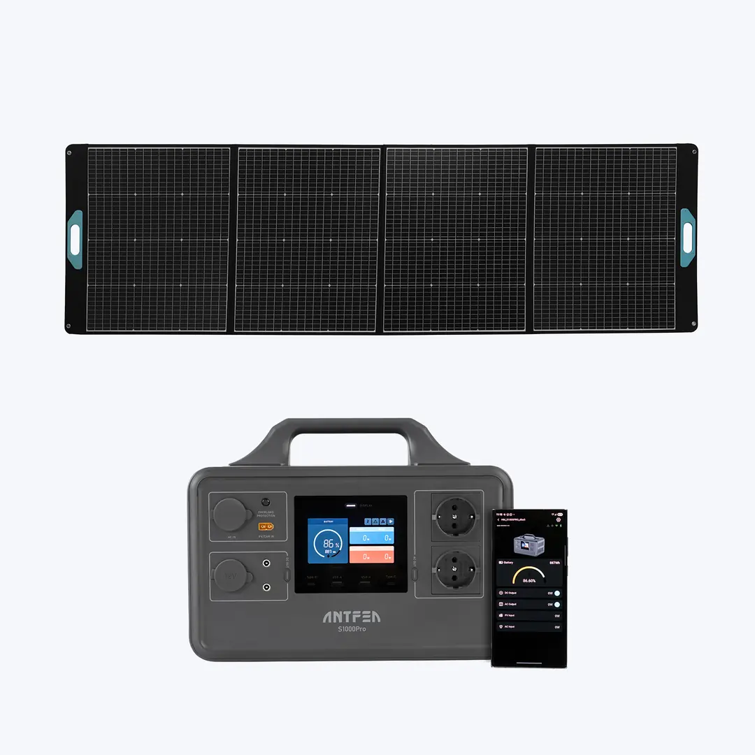 ANTFEA S1000 Pro Taşınabilir Güç Kaynağı 300W Taşınabilir Güneş Paneli 1.2 kW 1 kWh 300 W