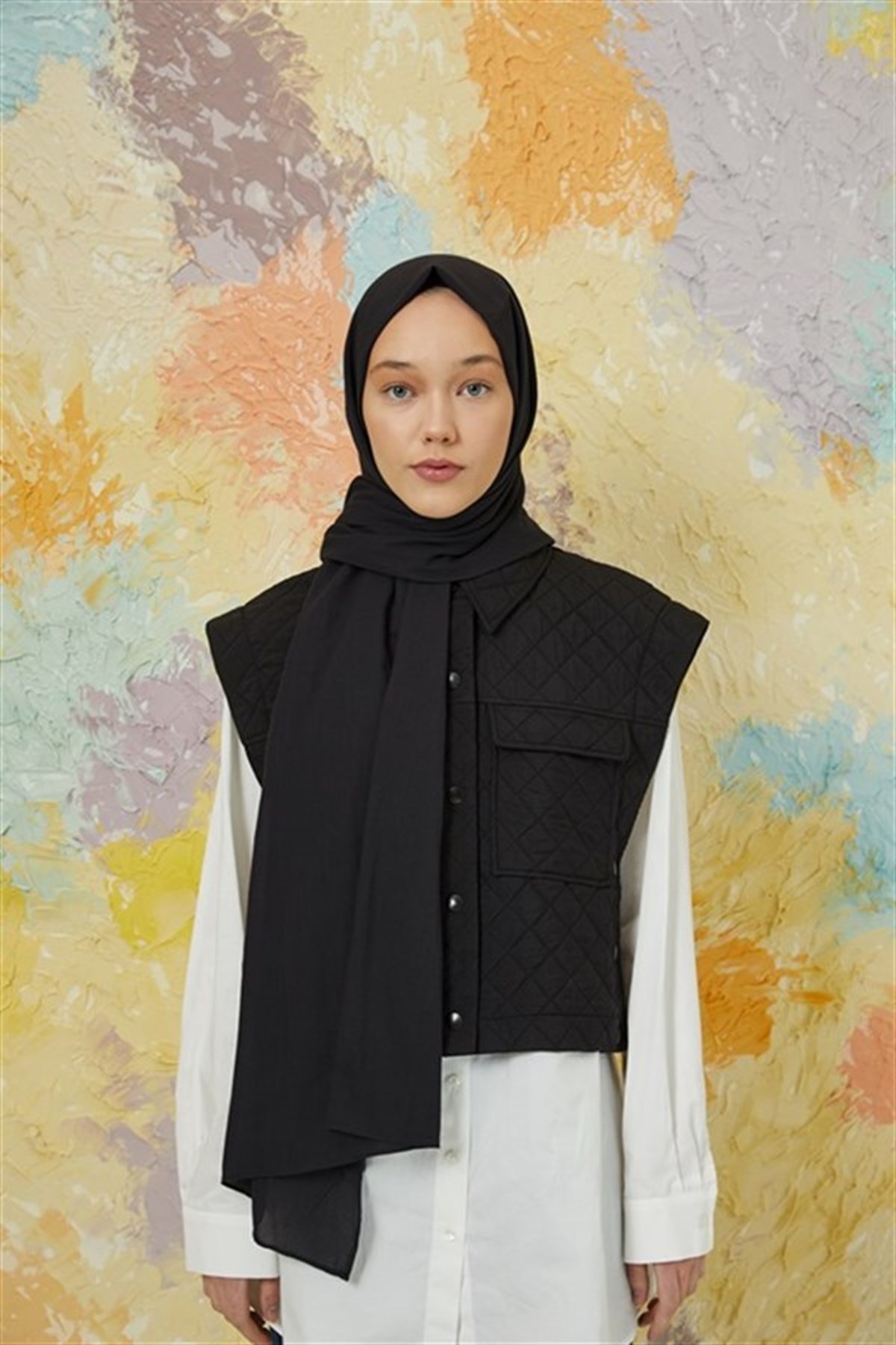 Cotton Voil Hijab Black