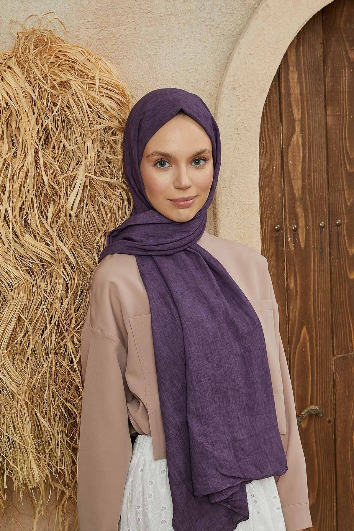 Ground Cotton Hijab Purple