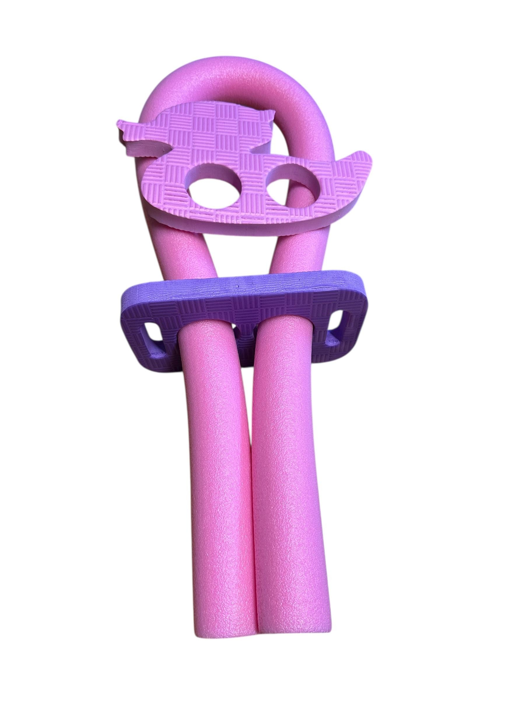 Pembe makarna çift kilit ( düz mor & pembe ördek )