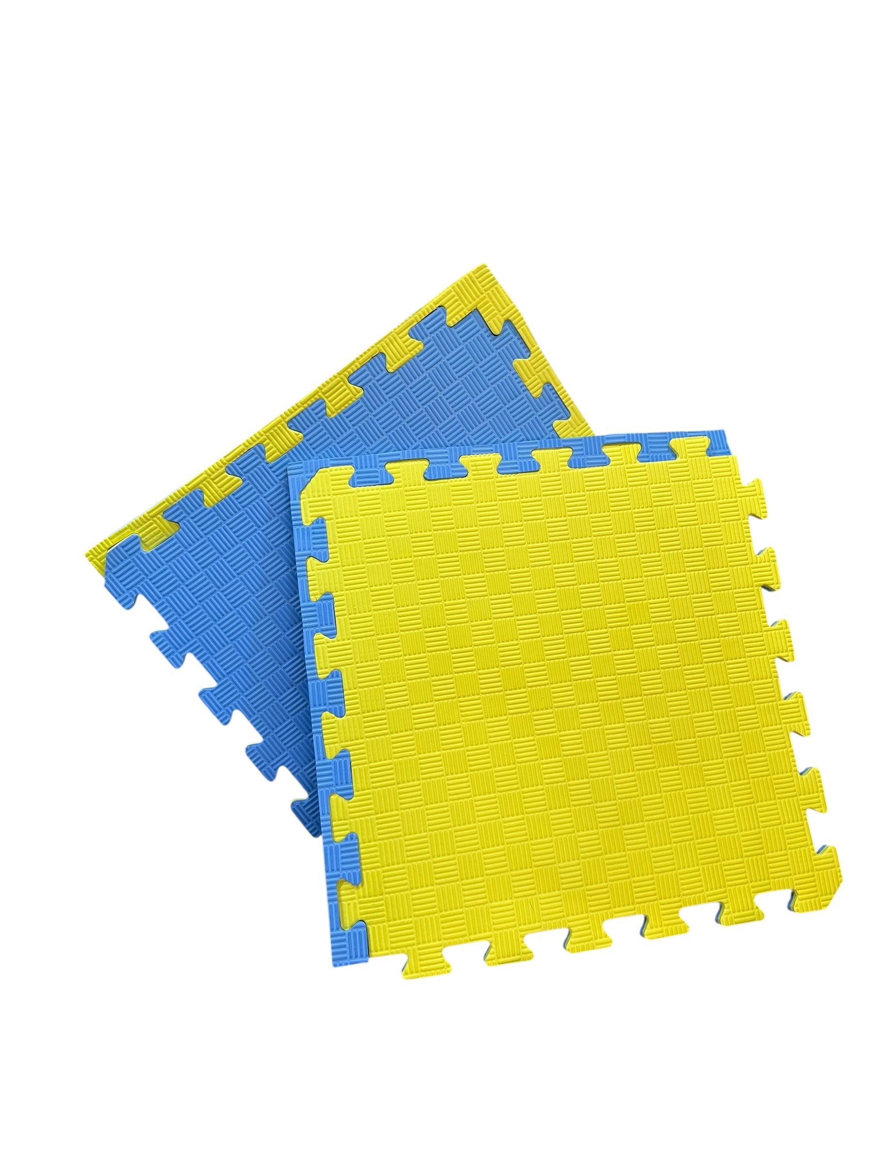 tatami minderi 50x50 20mm  - mavi-sarı