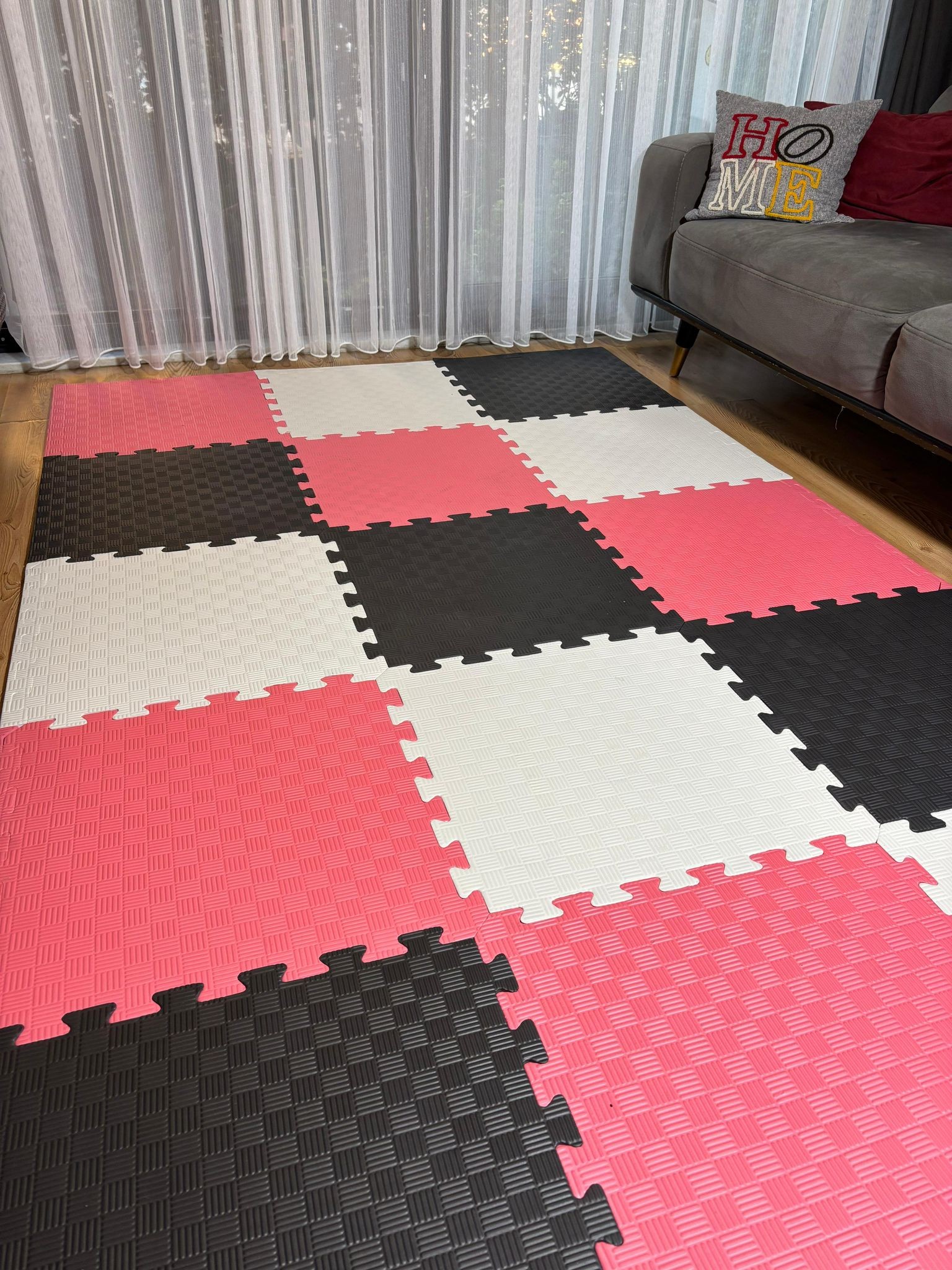 tatami zemin minderi 13mm 50x50 (15 adet fiyatıdır)-(3 eşit renk gönderilecektir) - fujya-siyah-beyaz