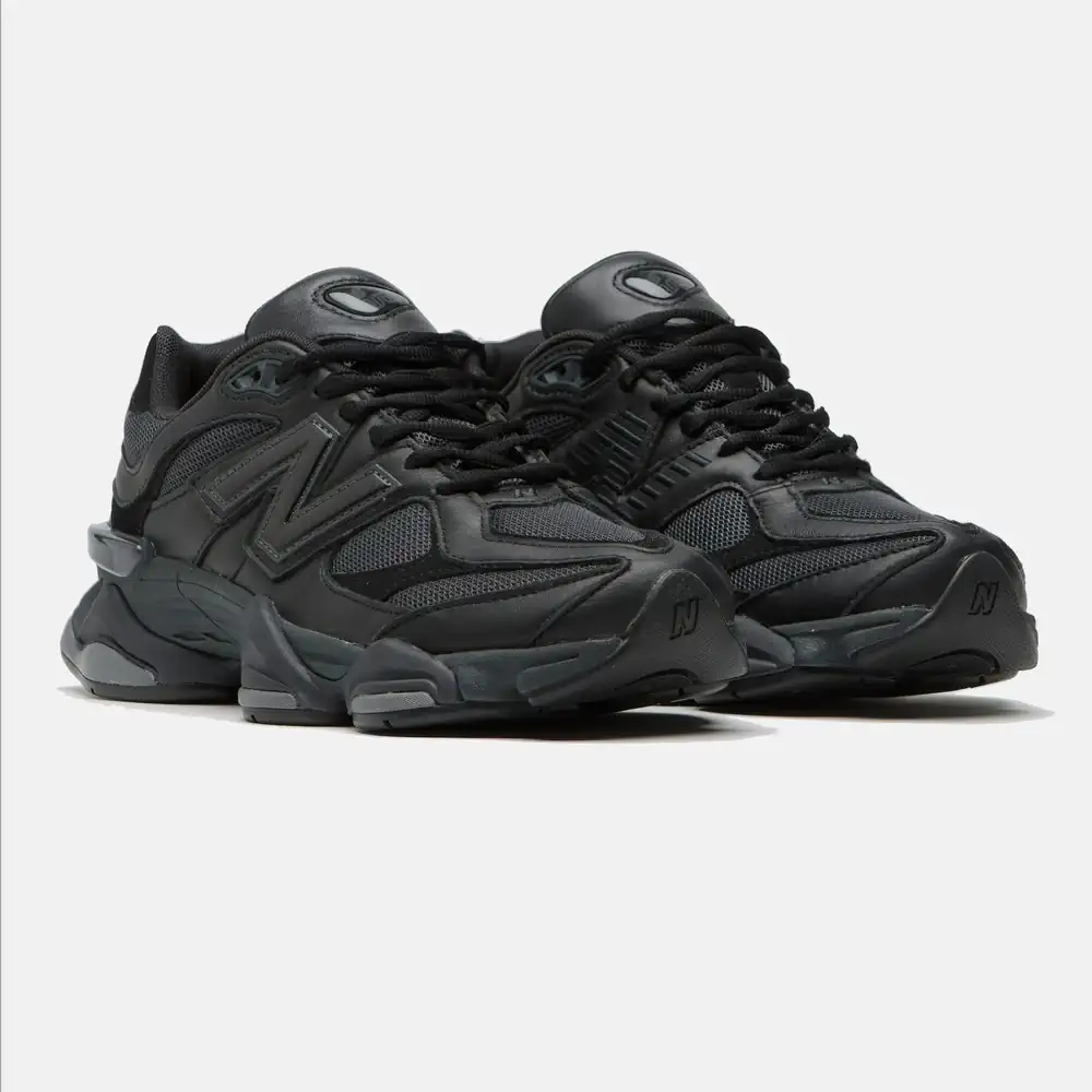 New Balance 9060 Triple Black Leather