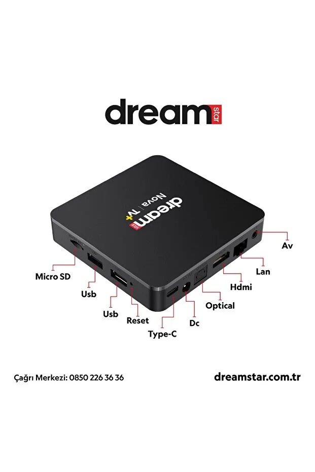Nova | TV+ (12 AY TV+ PREMİUM ÜYELİK HEDİYELİ) 4K Lisansli Android TV Box | 32GB Hafıza