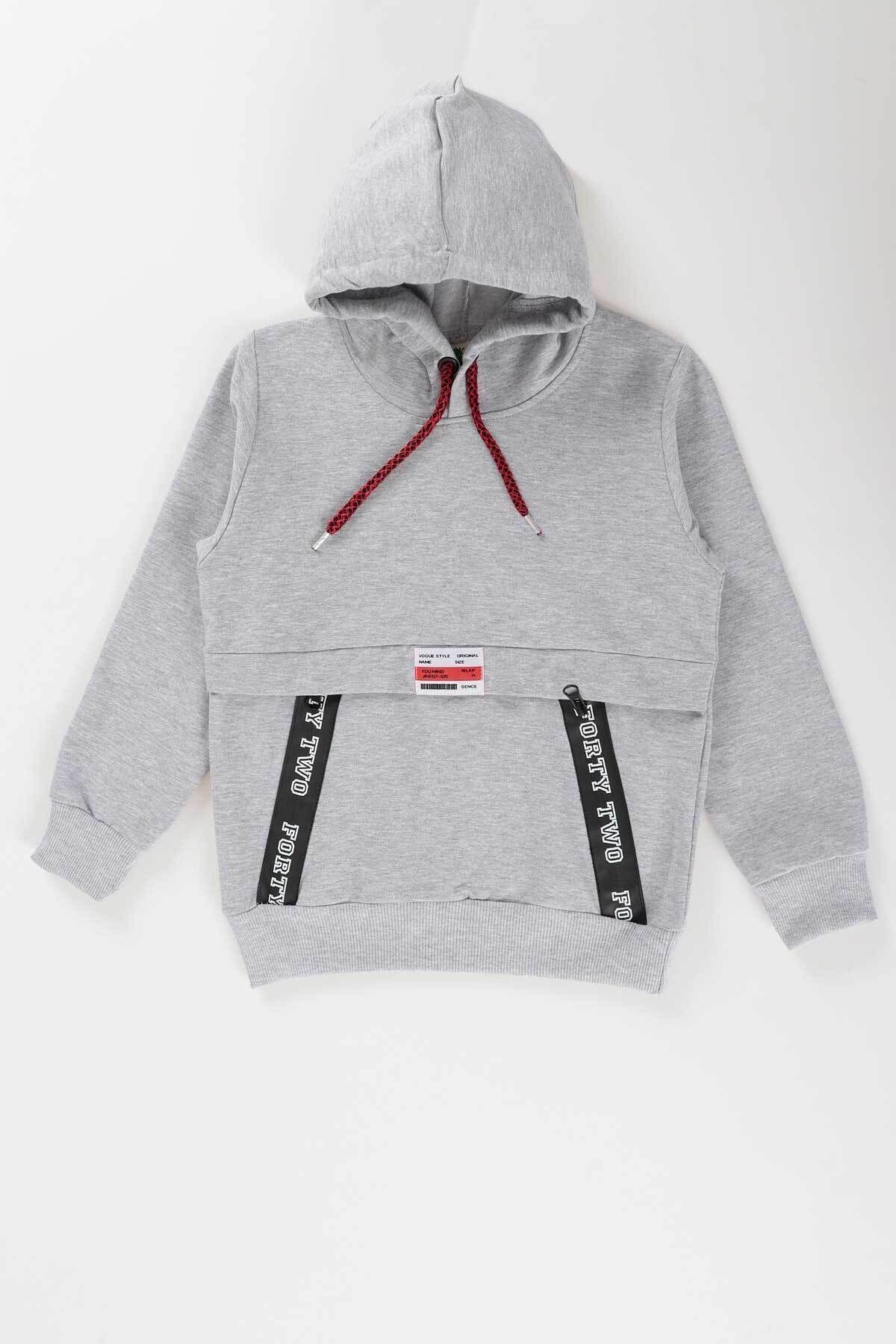 Ahenk Kids Erkek Fermuarlı Kapüşonlu Sweat AK15217