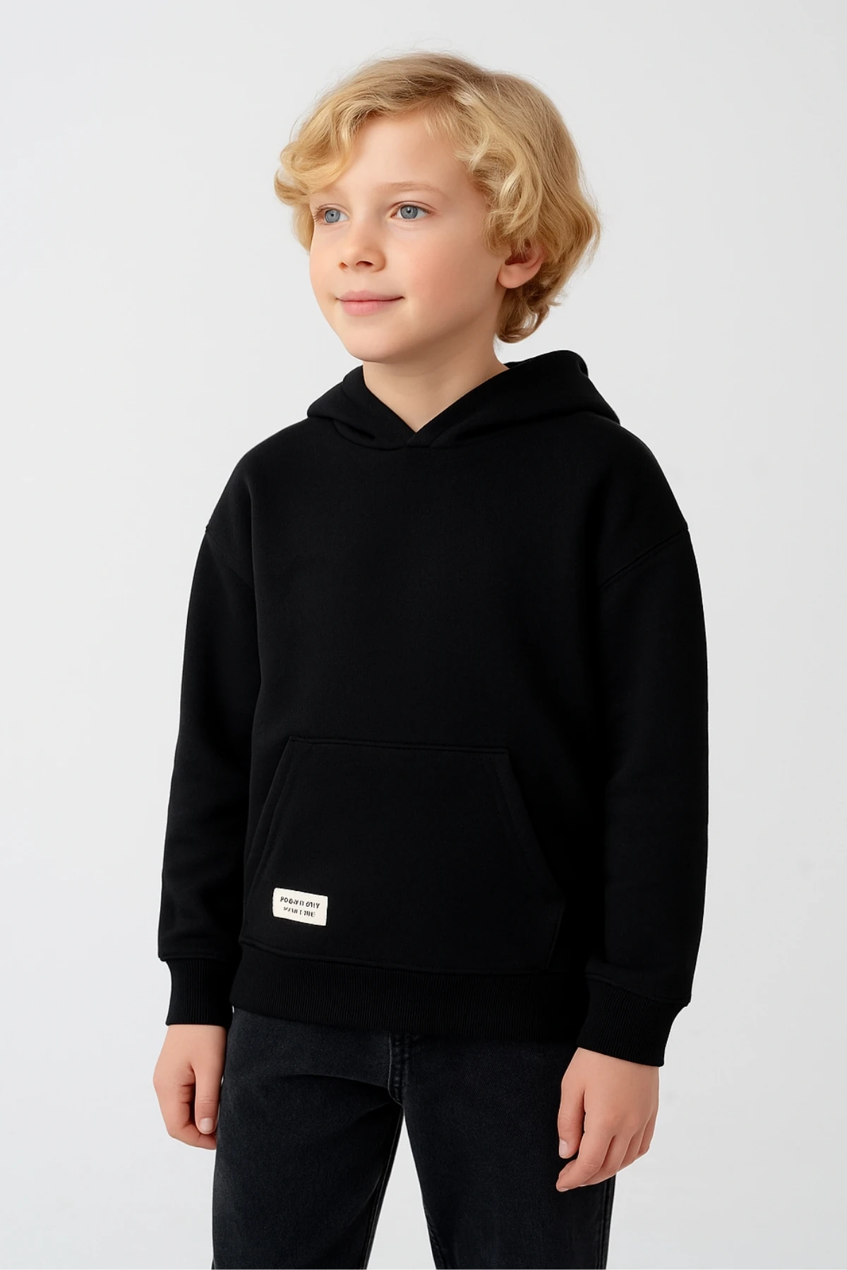 Erkek Çocuk Basic Kalın 3 İplik Kışlık Okul Sweat Ak5315