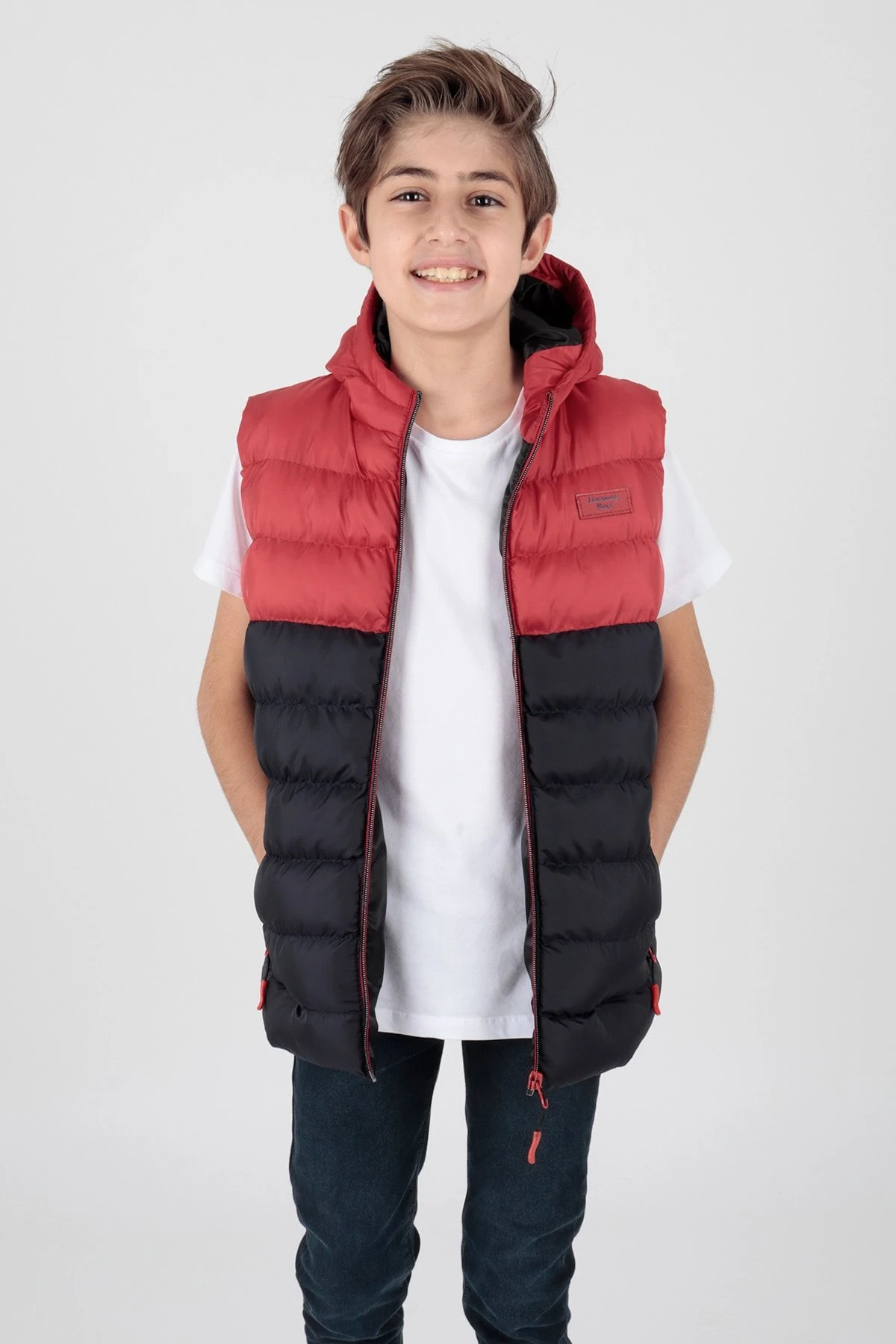 Erkek Çocuk Garnili Trend Şişme Yelek Ak216364