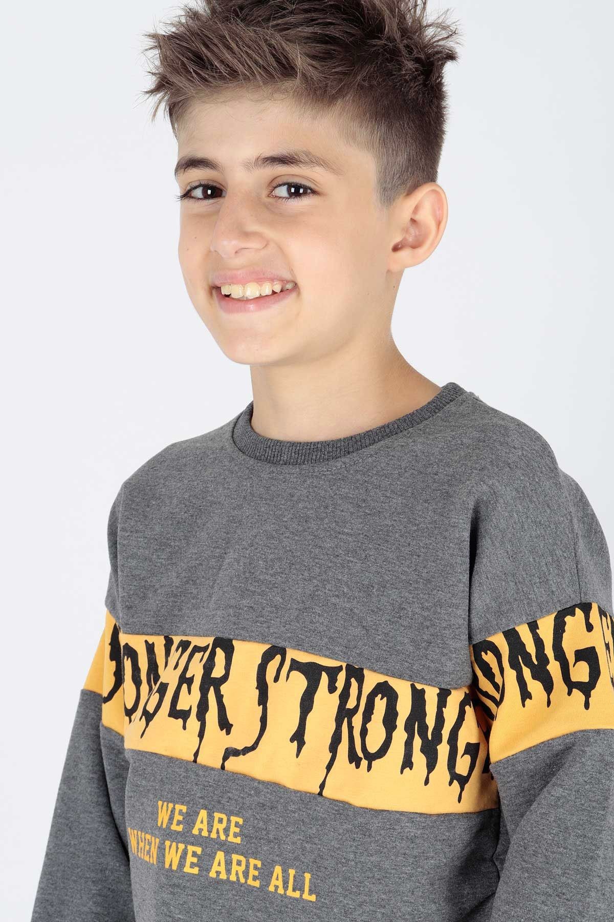 Ahenk Kids Erkek Strong Baskılı Sweat AK15106