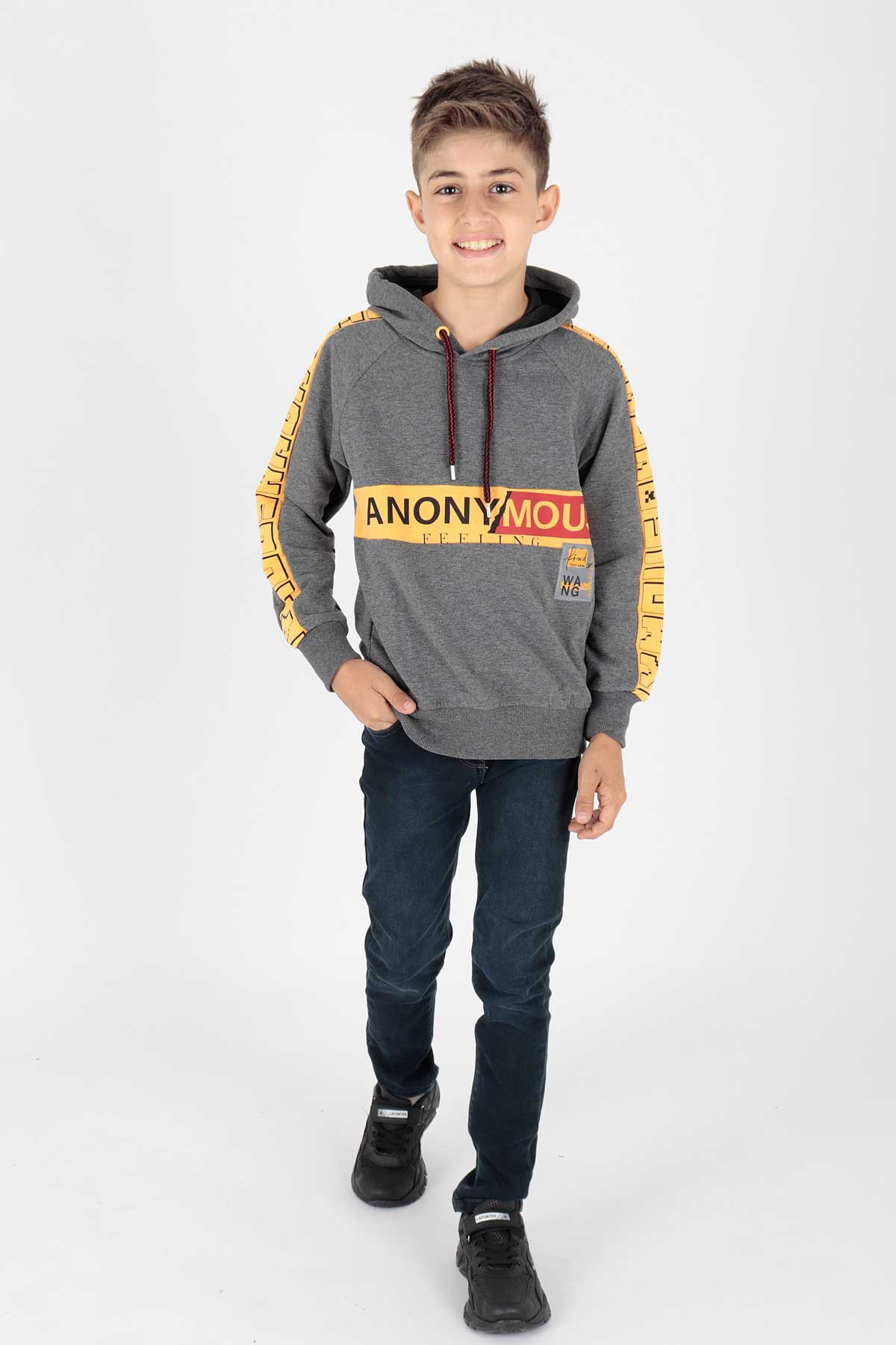 Ahenk Kids Erkek Çocuk Anonymous Baskılı Sweatshirt AK15177