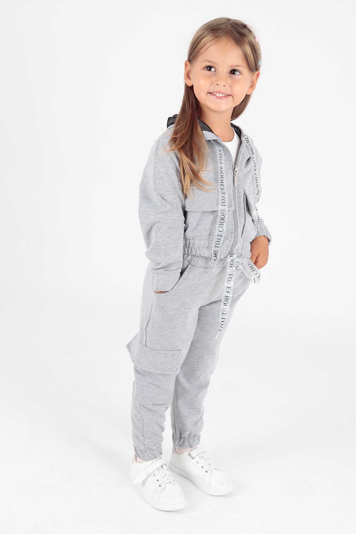 Kız Çocuk Cepli Eşofman Takımı