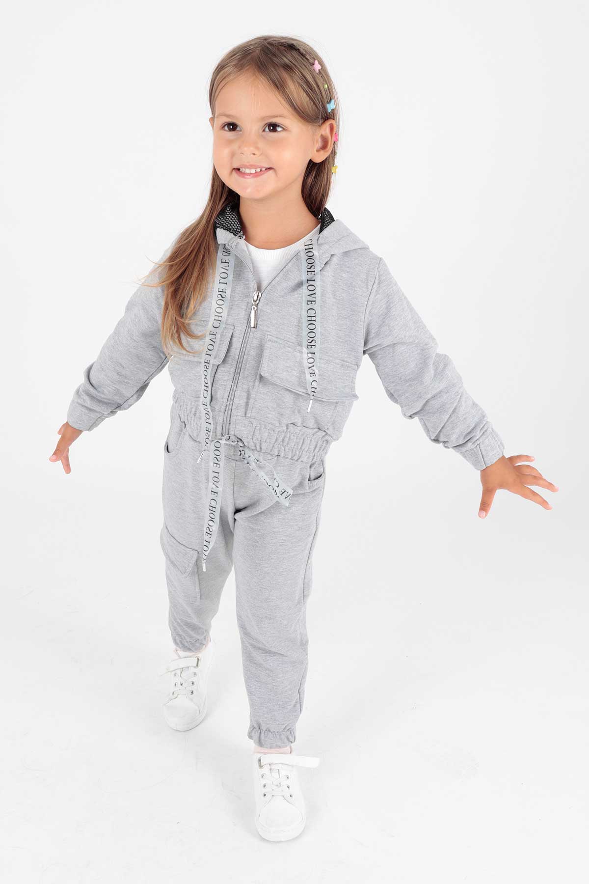 Kız Çocuk Cepli Eşofman Takımı