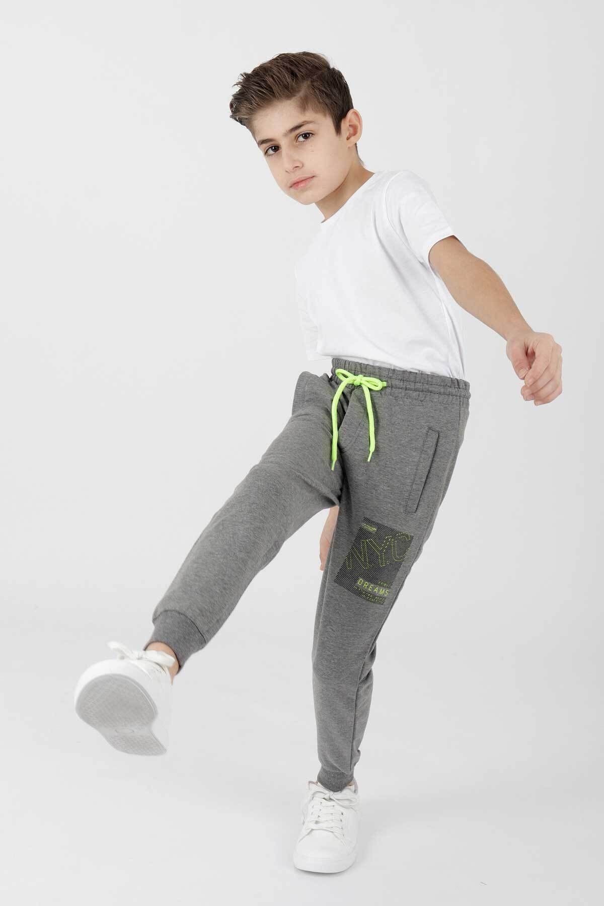 Ahenk Kids Erkek Nyc Neon Manşetli Eşofman Altı AK2093