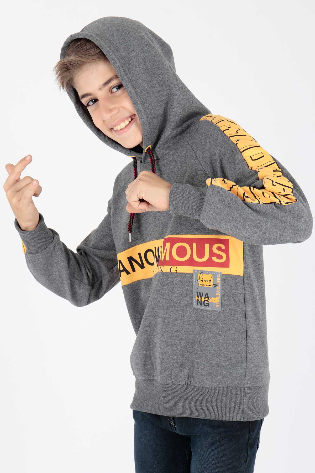 Ahenk Kids Erkek Çocuk Anonymous Baskılı Sweatshirt AK15177