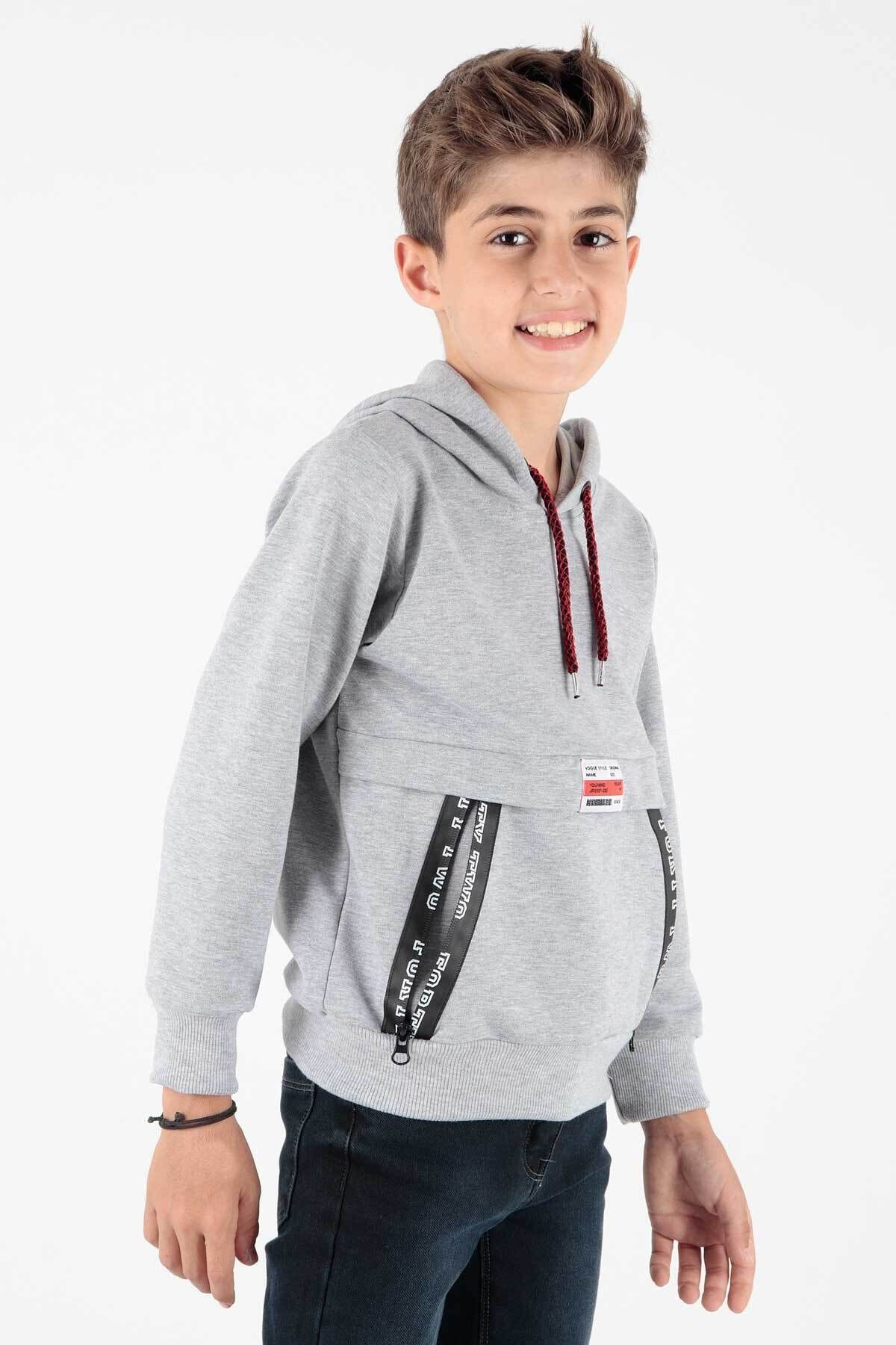 Ahenk Kids Erkek Fermuarlı Kapüşonlu Sweat AK15217