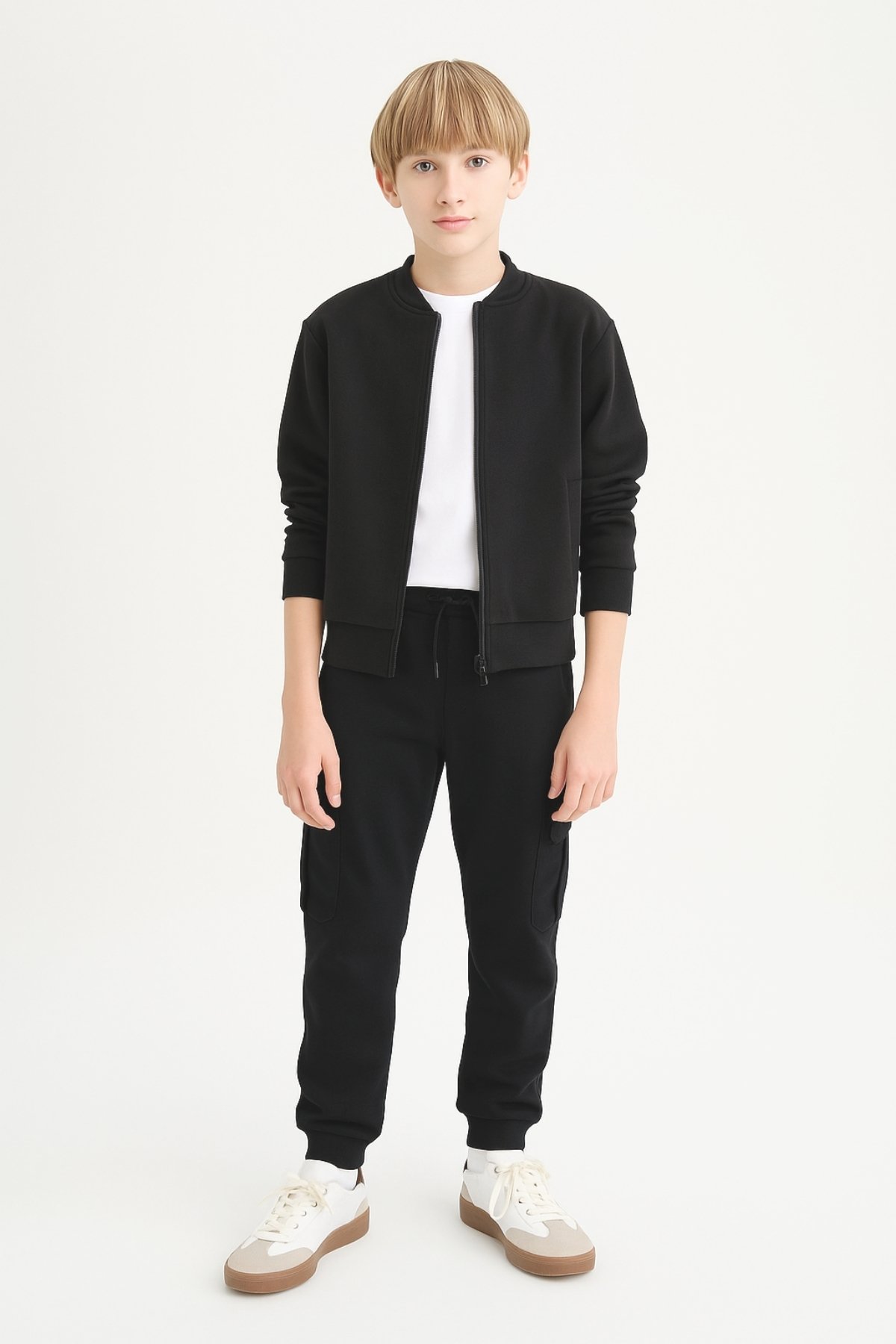 Erkek Çocuk Basic Kargo Cepli Jogger Paça Okul Eşofman Altı AK2322-1