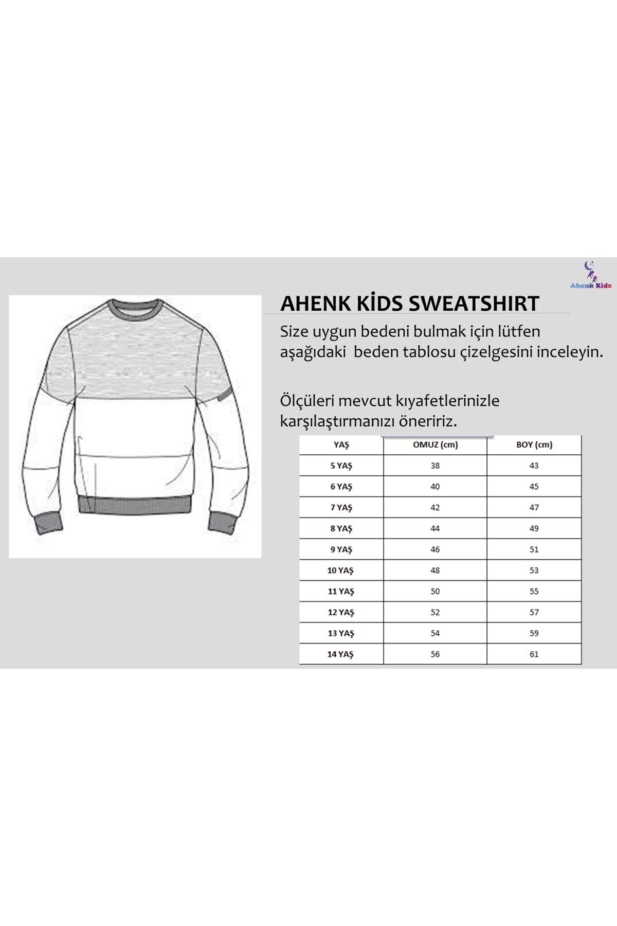 Ahenk Kids Origami Baskılı Erkek Sweat AK15160