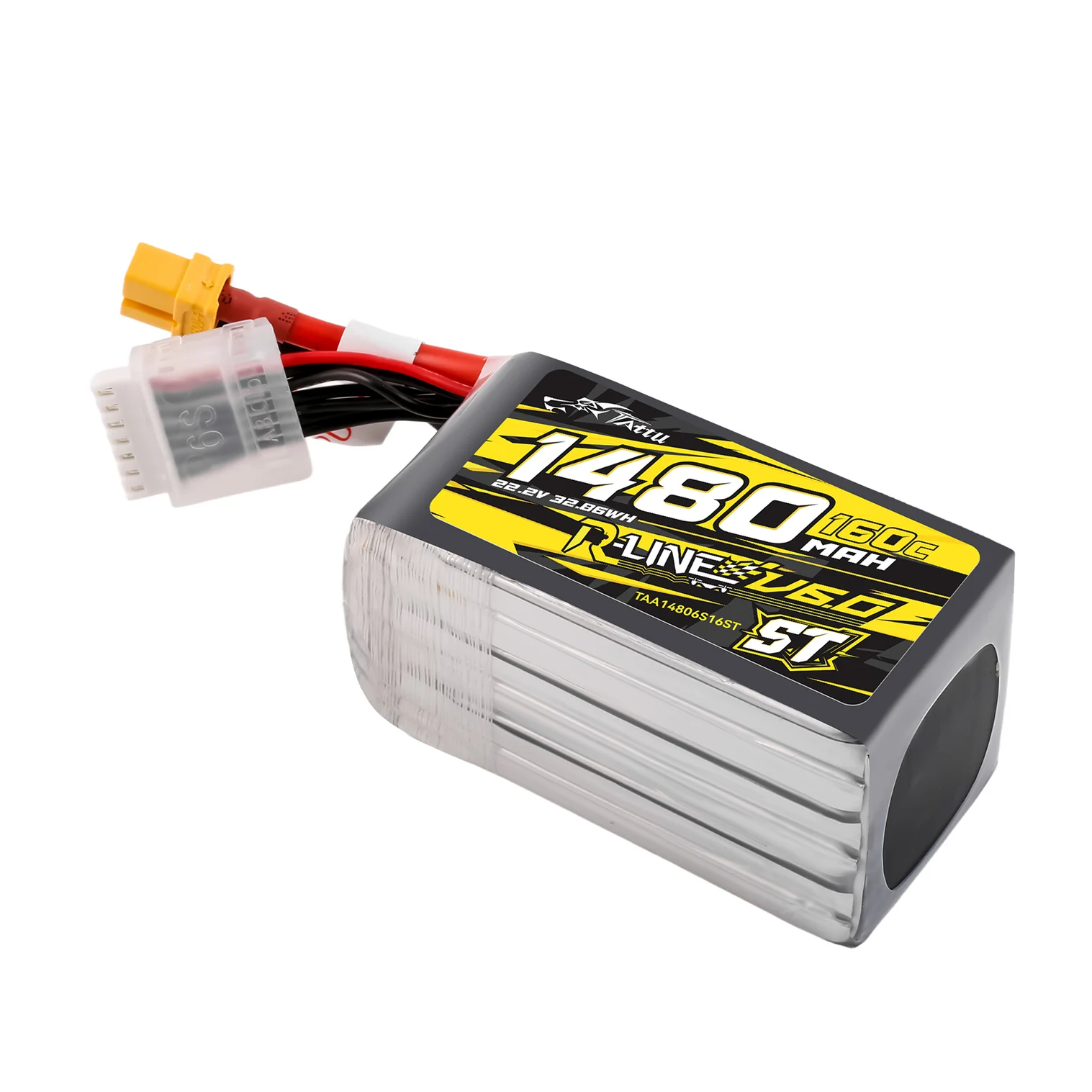 Tattu 6S Lipo 1400mAh 22,2V 120C Batterie lipo 6s avec connecteur XT60 pour Professionnels FPV Racing Competitions Tattu 6S Lipo 1400mAh 22,2V 120C Batterie lipo 6s avec connecteur XT60 pour Professionnels FPV Racing Competitions